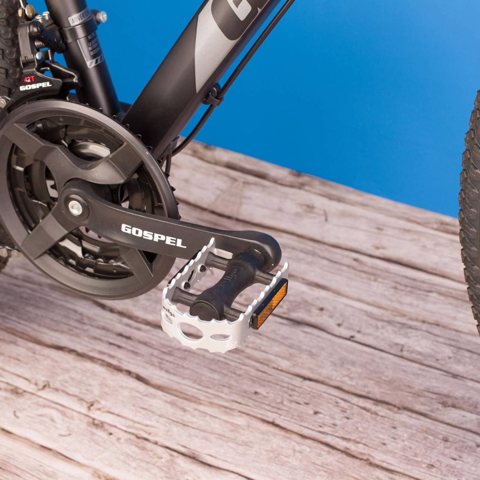 Pedales para bicicleta 9/16 MTB aluminio plata LU-C3S Wellgo 
