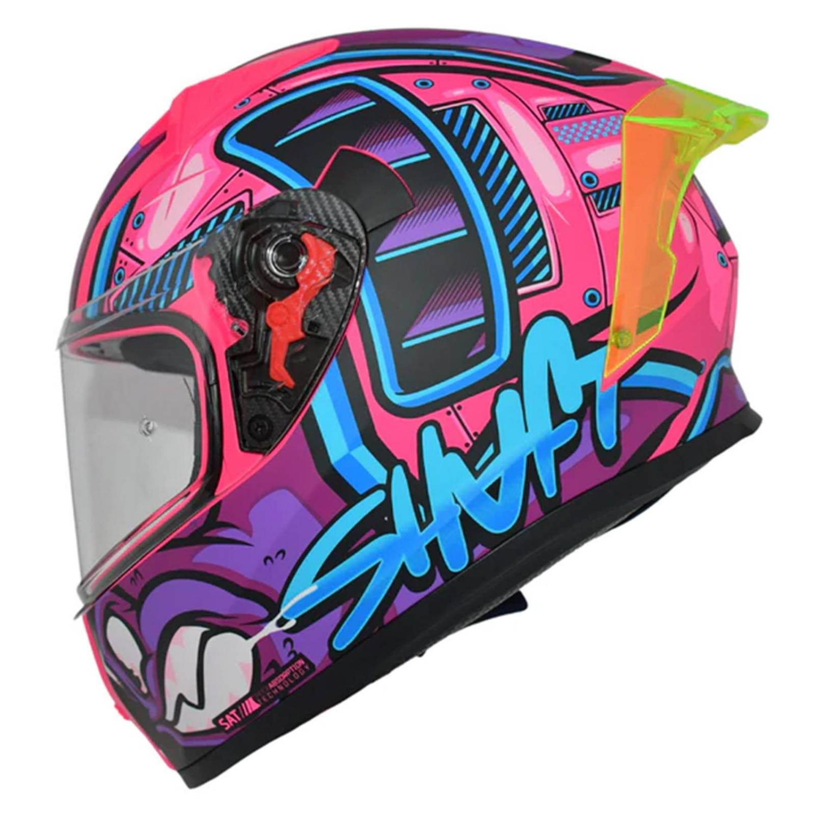 Casco para moto Fucsia Matte Talla M SH526-SP Shaft 