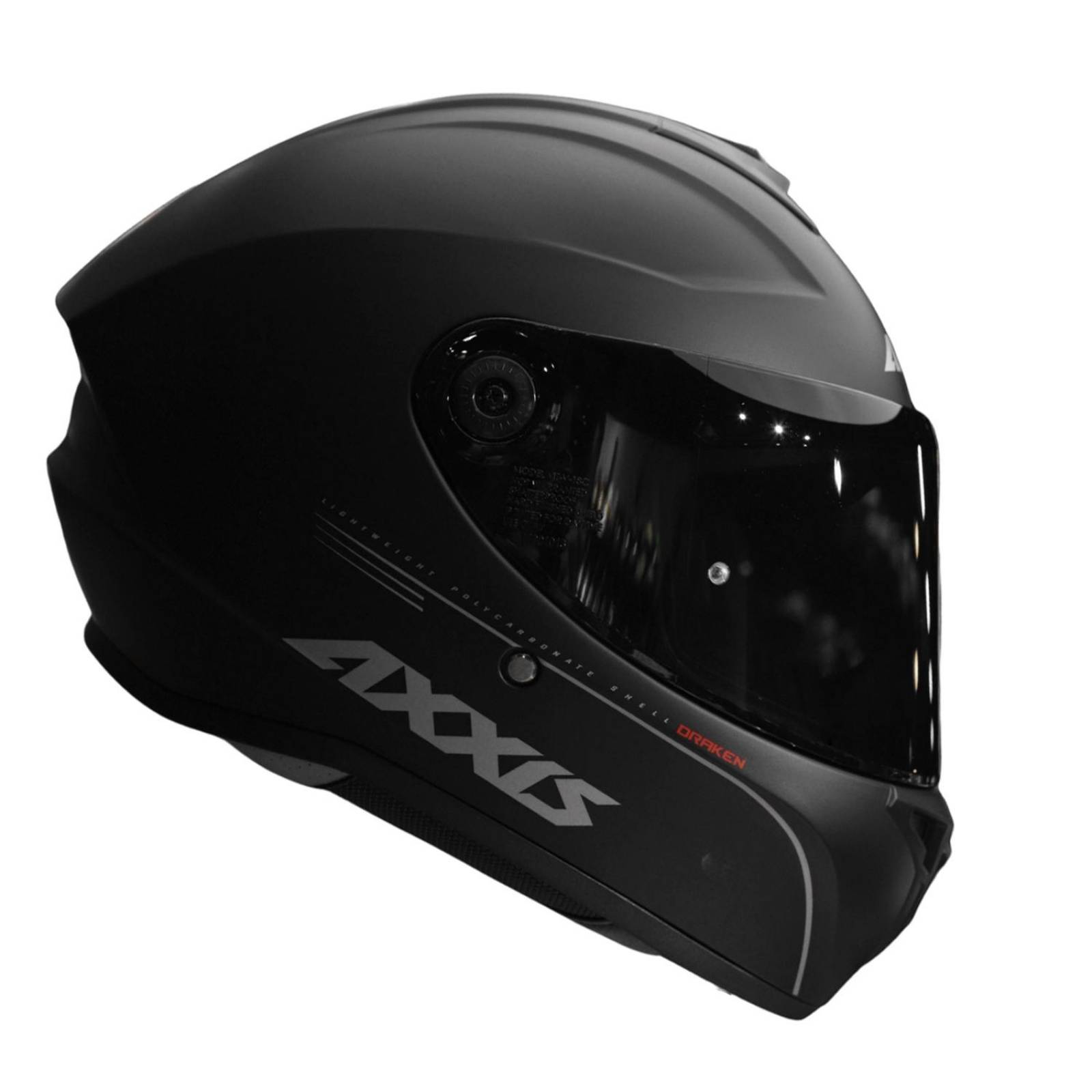 Casco para moto Negro Matte Talla XL Draken Solid Axxis