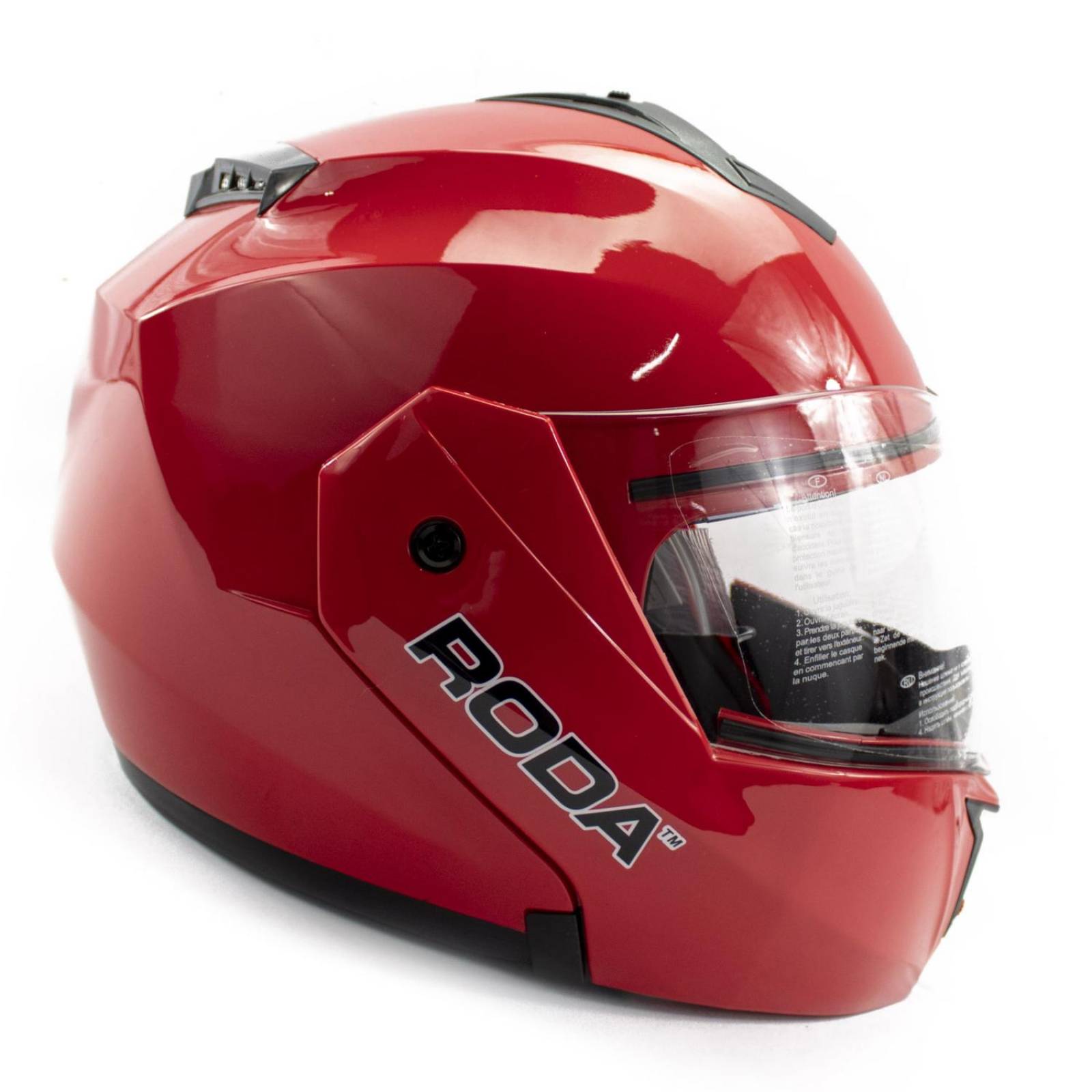 Casco abatible para moto rojo talla L Revenge Roda 