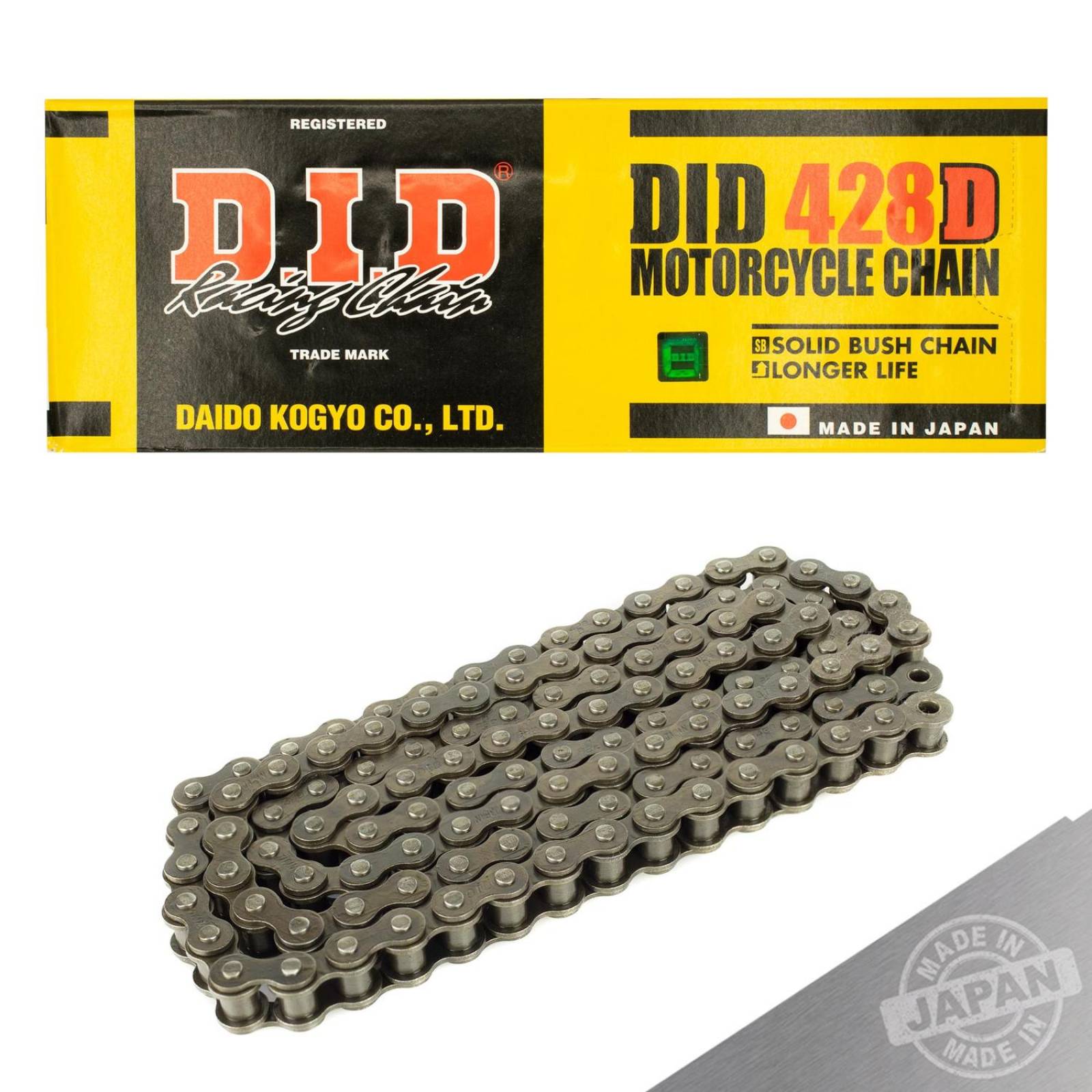 Cadena para Motocicleta 428D X 118L Buje Solido DID Japonesa 