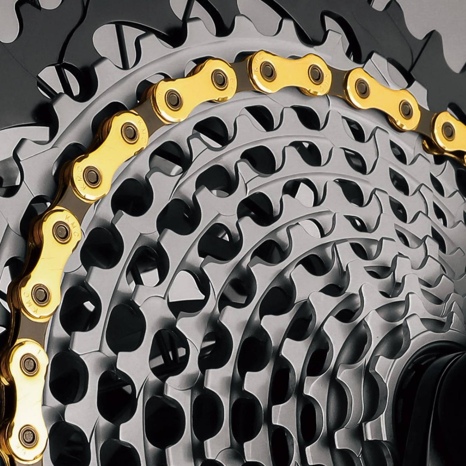 Cadena para bicicleta 12 pasos 1/2x11/128 126L dorada TI KMC