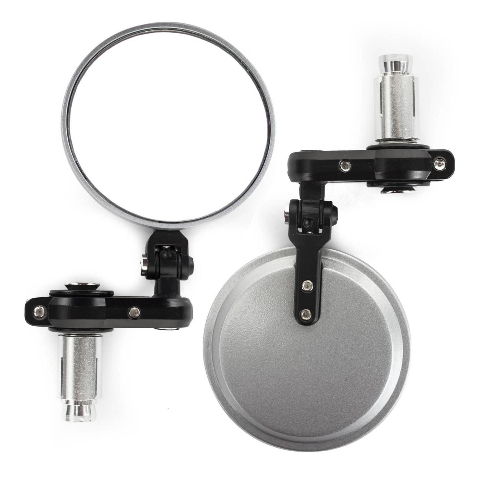 Juego De Espejos Café Racer Para Moto Universal Cromado 