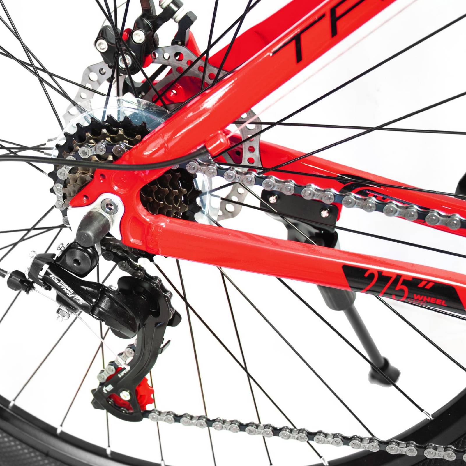 Bicicleta R27.5 Montaña rojo 21V TX 7.1 Turbo 