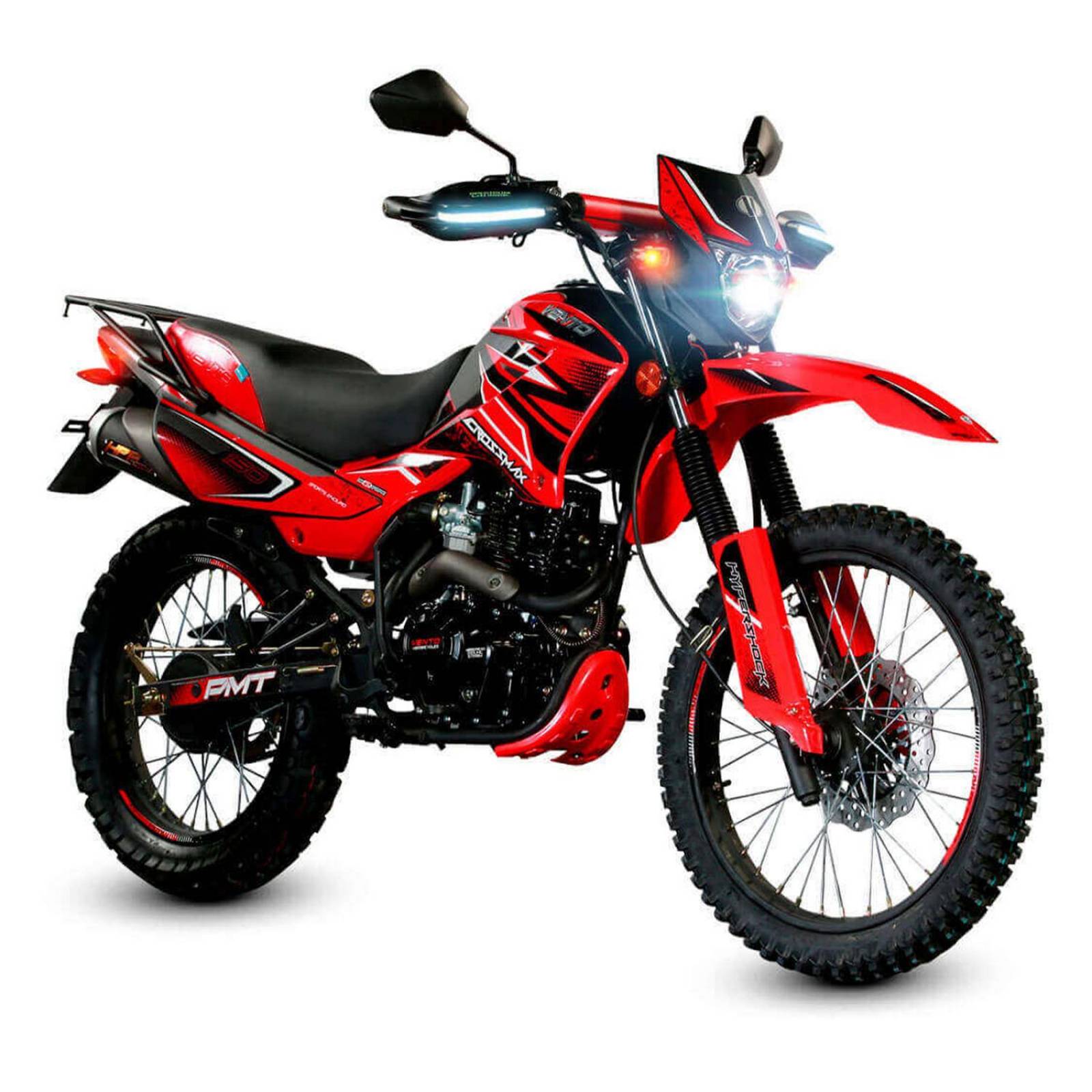 Motocicleta Crossmax 150 CC Vento Color Rojo con negro