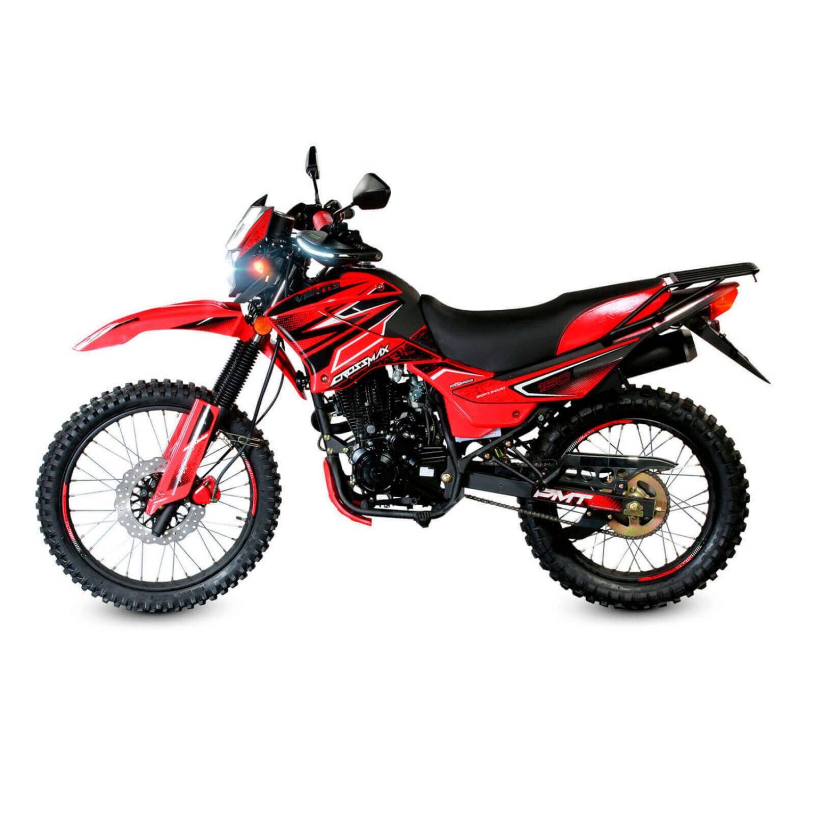 Motocicleta Crossmax 150 CC Vento Color Rojo con negro