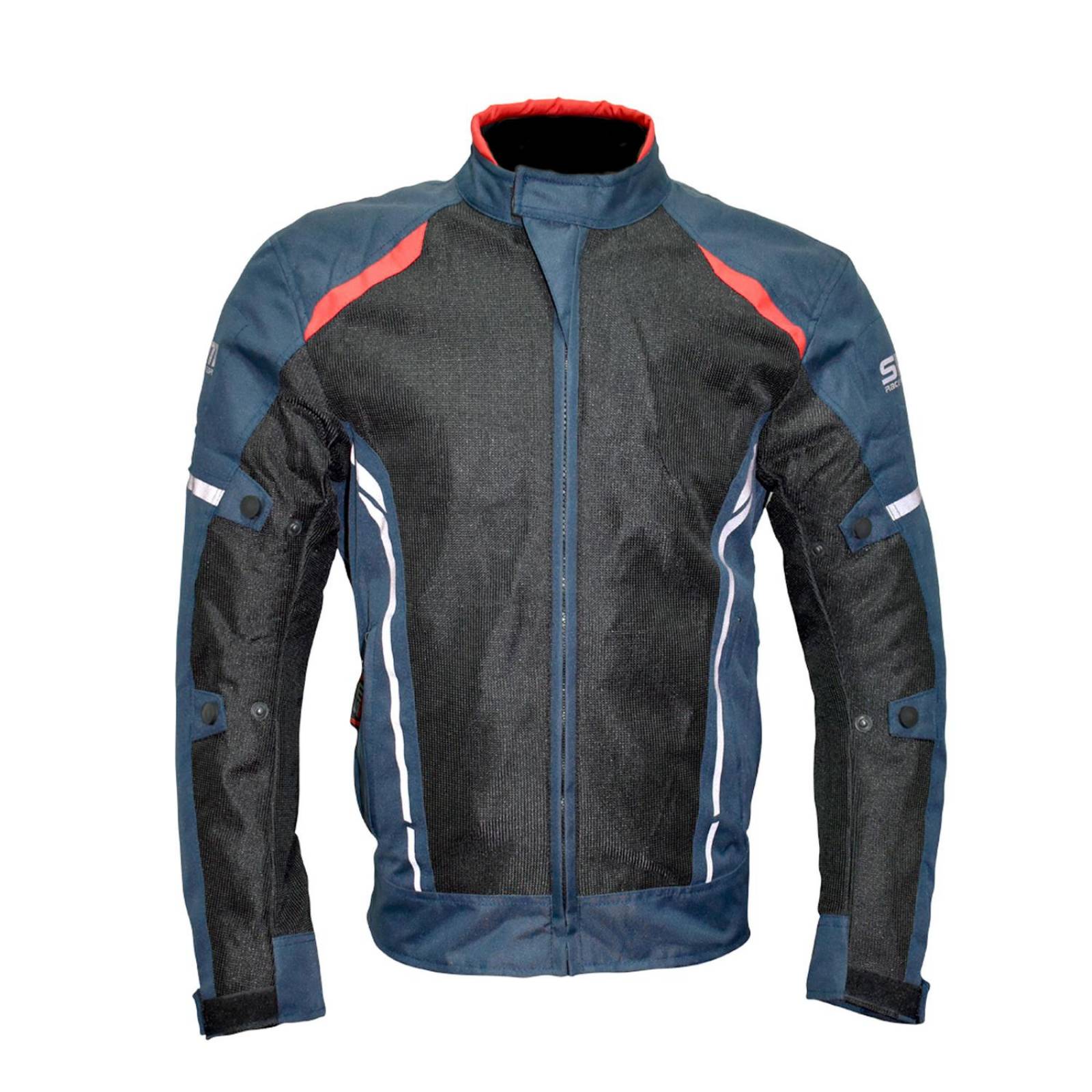 Chamarra para motociclista SM MESHTEC Azul Negro Talla XL