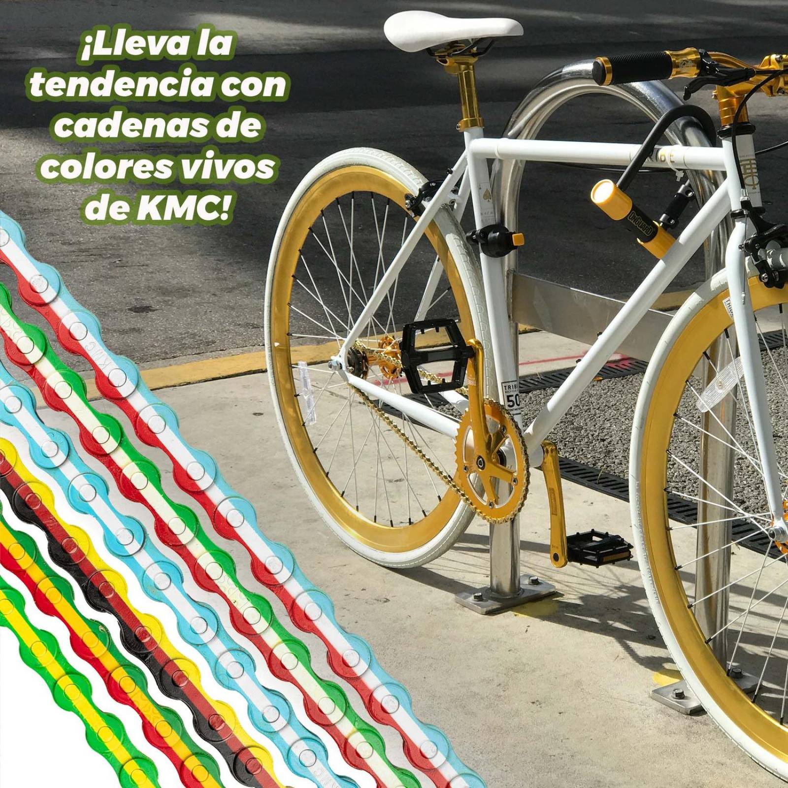Cadena bicicleta 6/10 pasos 116L rojo Patriot KMC 