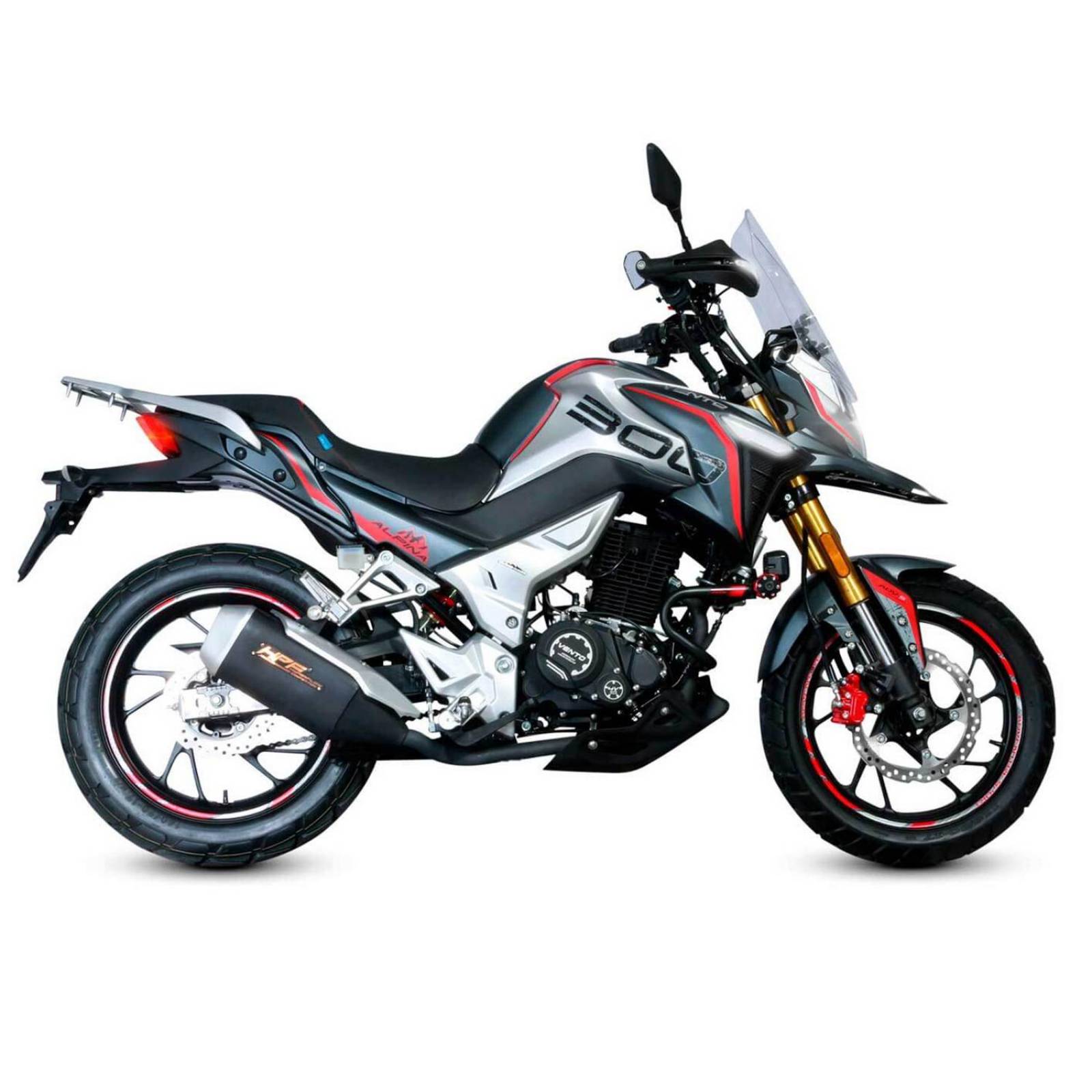 Motocicleta Vento Alpina 300 Negra Roja 2024 