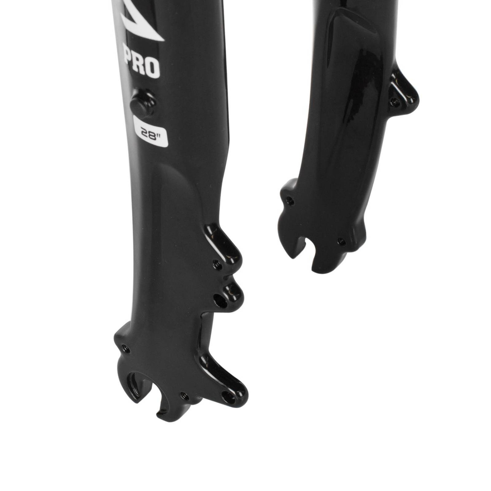Tijera de bici 700 alum negro suspension rec 45mm V-brake/freno disco IS 141 28.6x25.4x220 Vision 