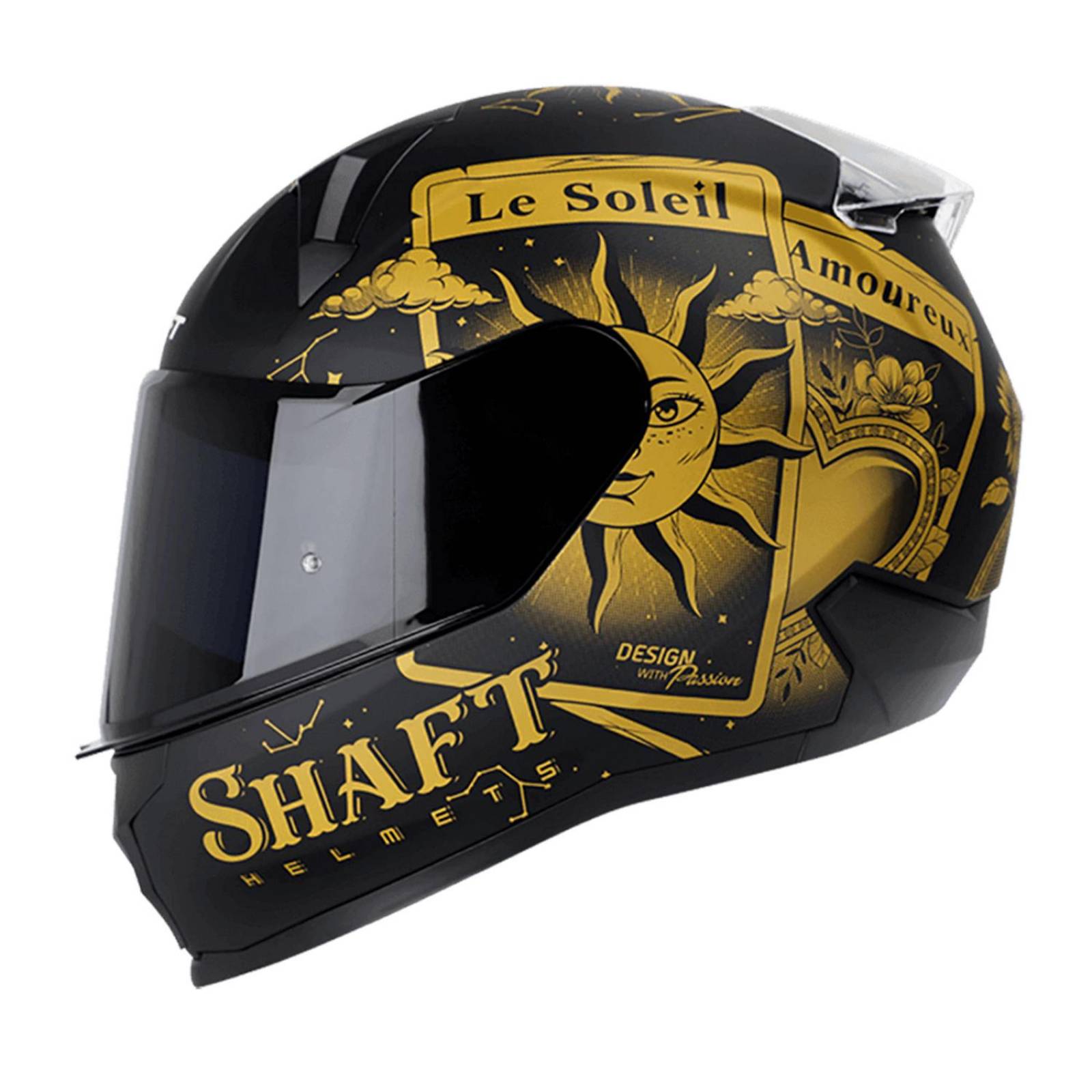 Casco abatible para moto Tarot Dorado Talla S SH560 Shaft 