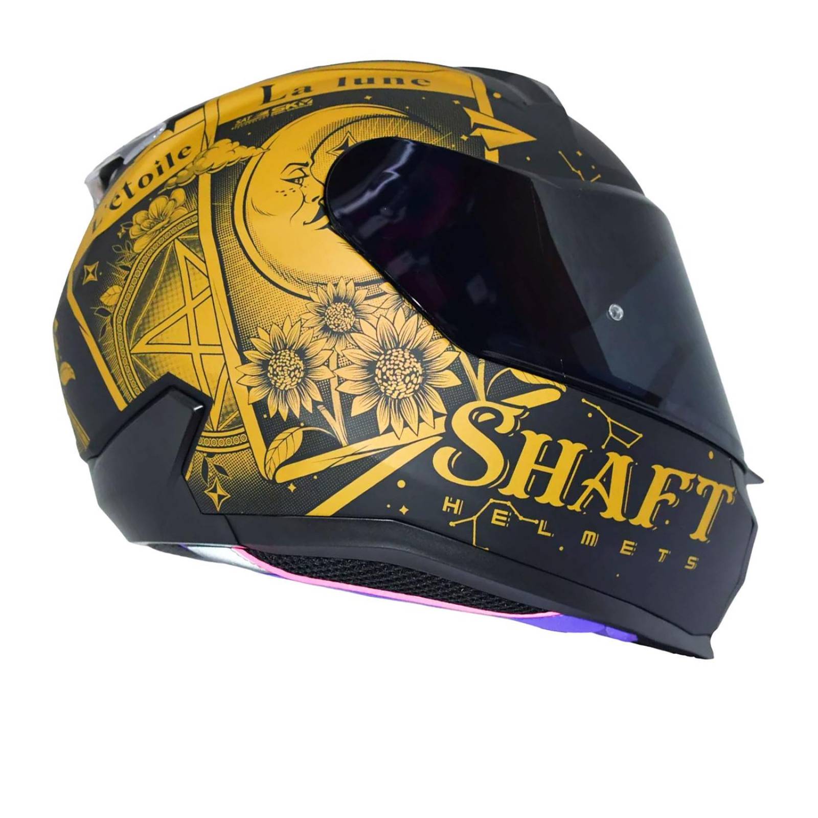 Casco abatible para moto Tarot Dorado Talla S SH560 Shaft 