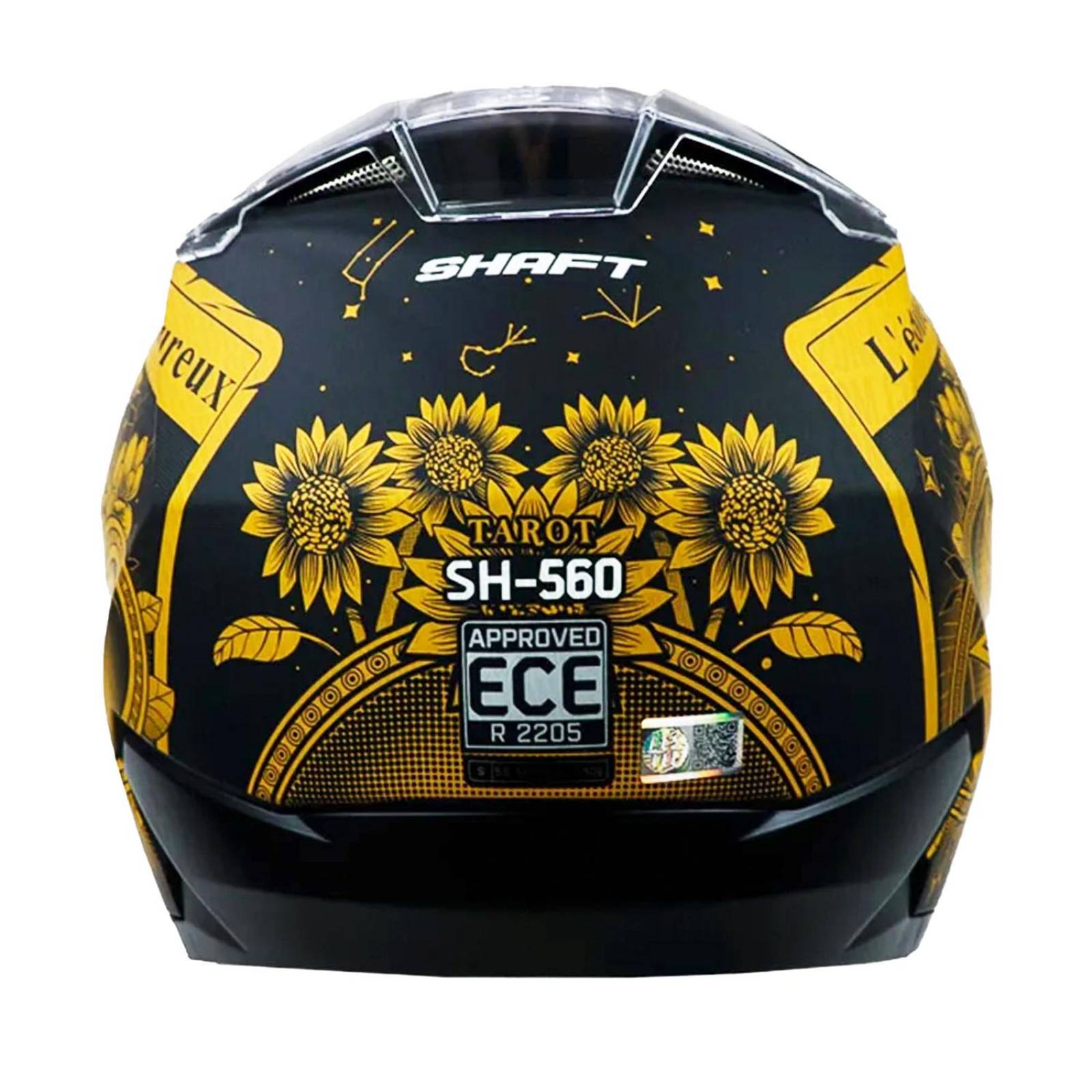 Casco abatible para moto Tarot Dorado Talla S SH560 Shaft 
