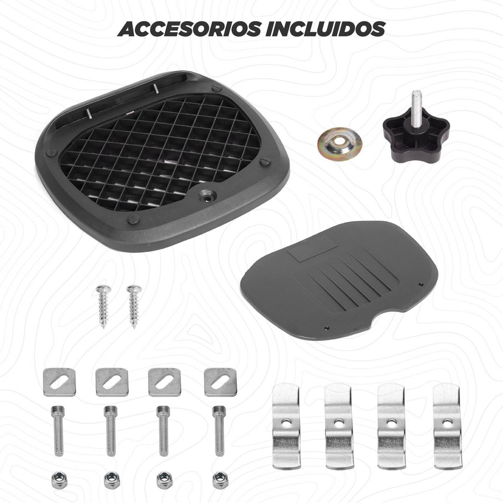 Caja portaequipaje para moto 45L 43.5x38x34 Universal Kinlley 