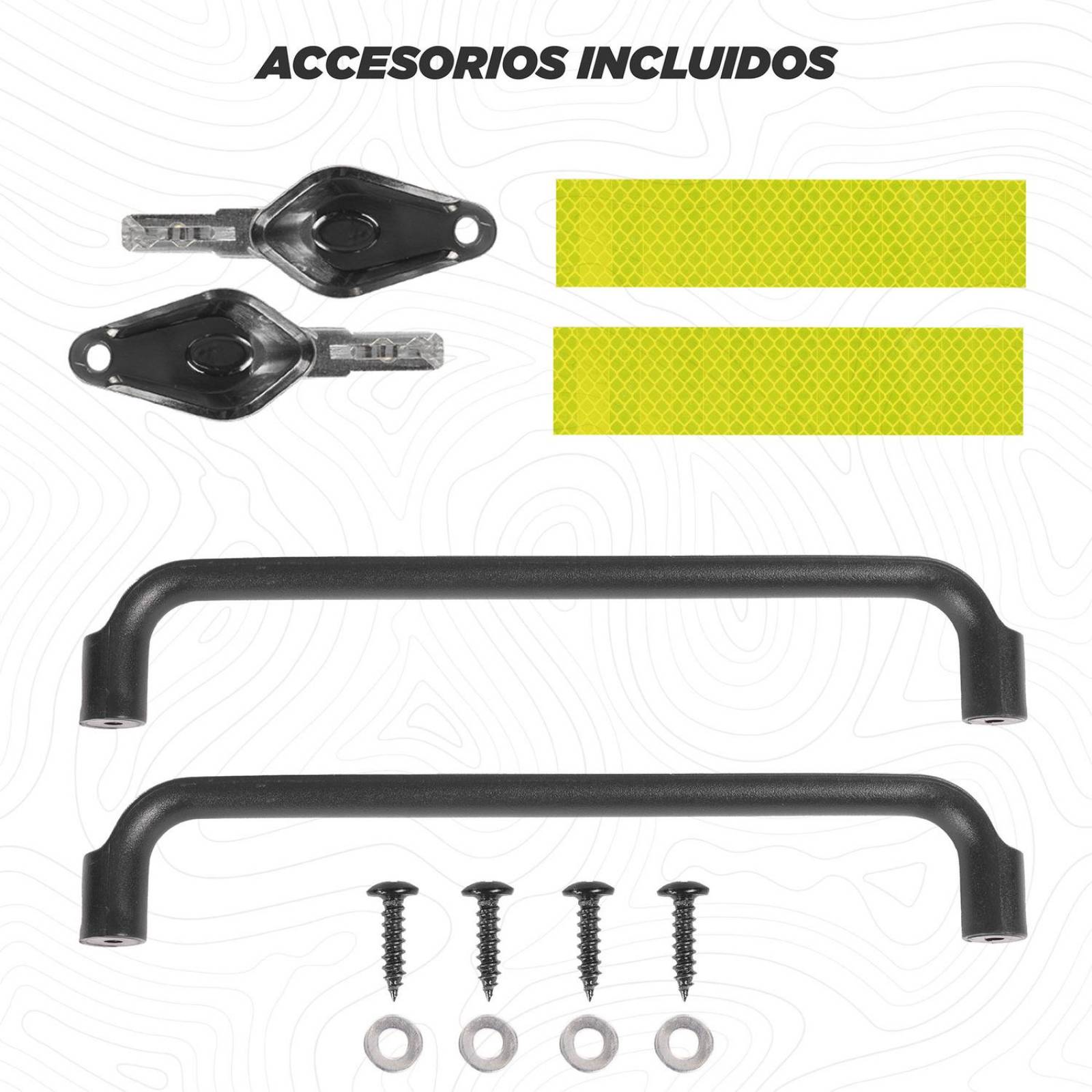 Caja portaequipaje para moto 45L 43.5x38x34 Universal Kinlley 