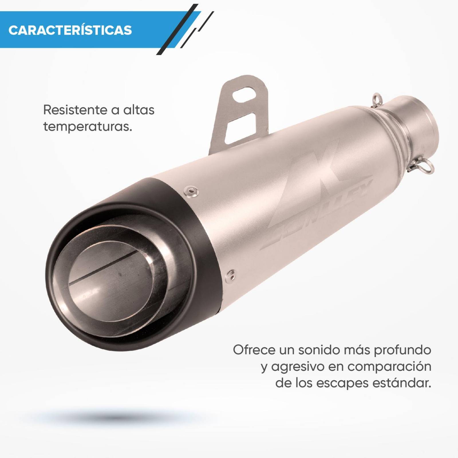 Escape para moto universal 35-51mm SC Muffle BD Kinlley