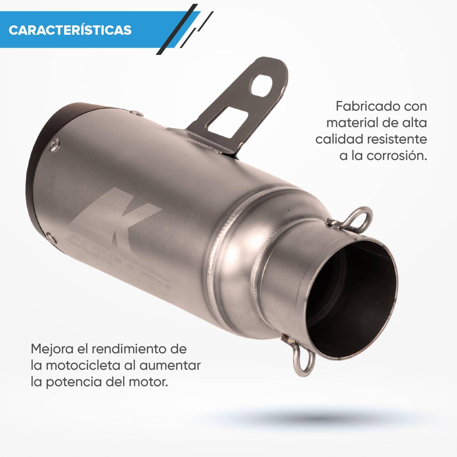 Escape para moto universal 35-51mm SC Muffle BD Kinlley
