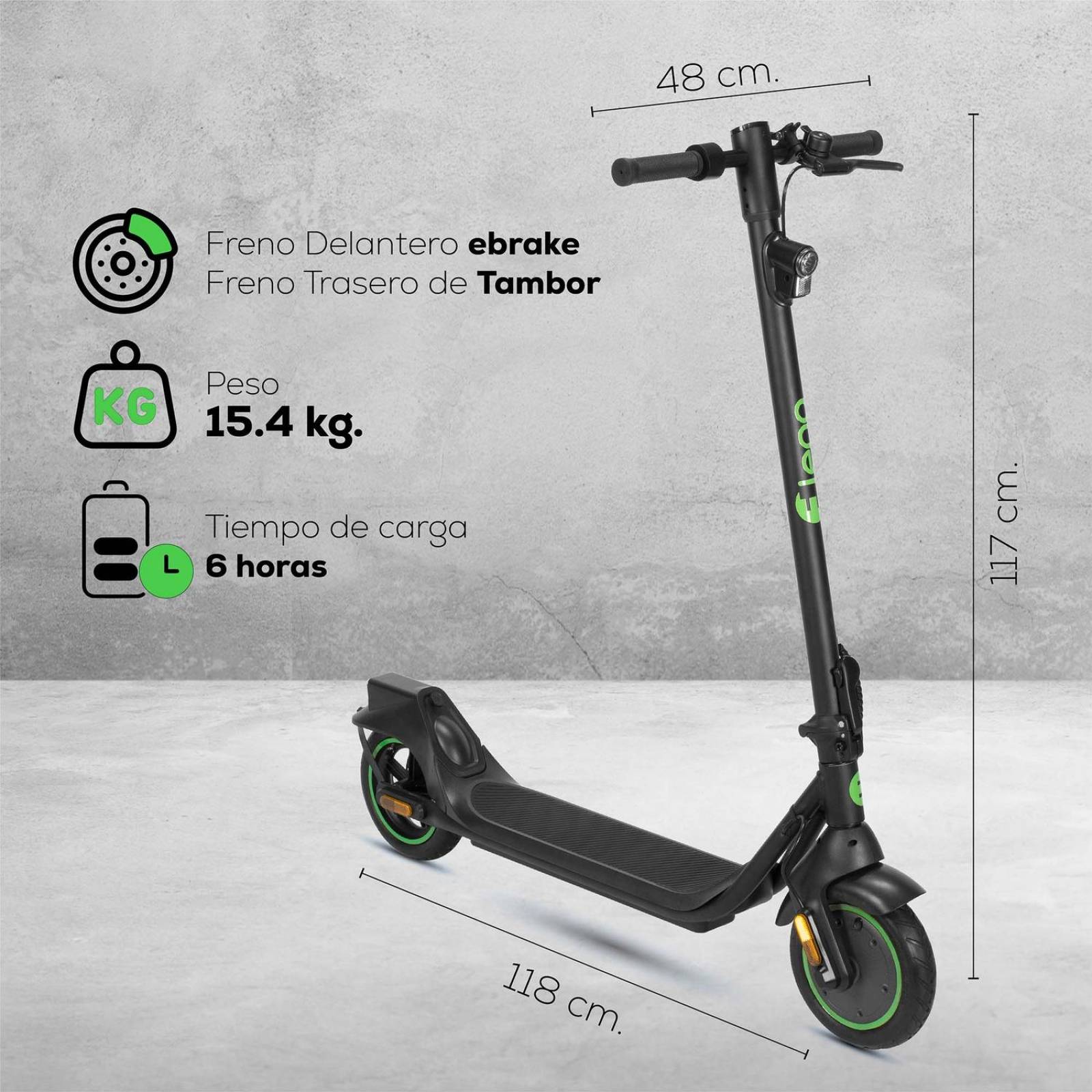 Scooter electrico R8.5 350W 7.8AH Bateria 7.8Ahm E-brake 