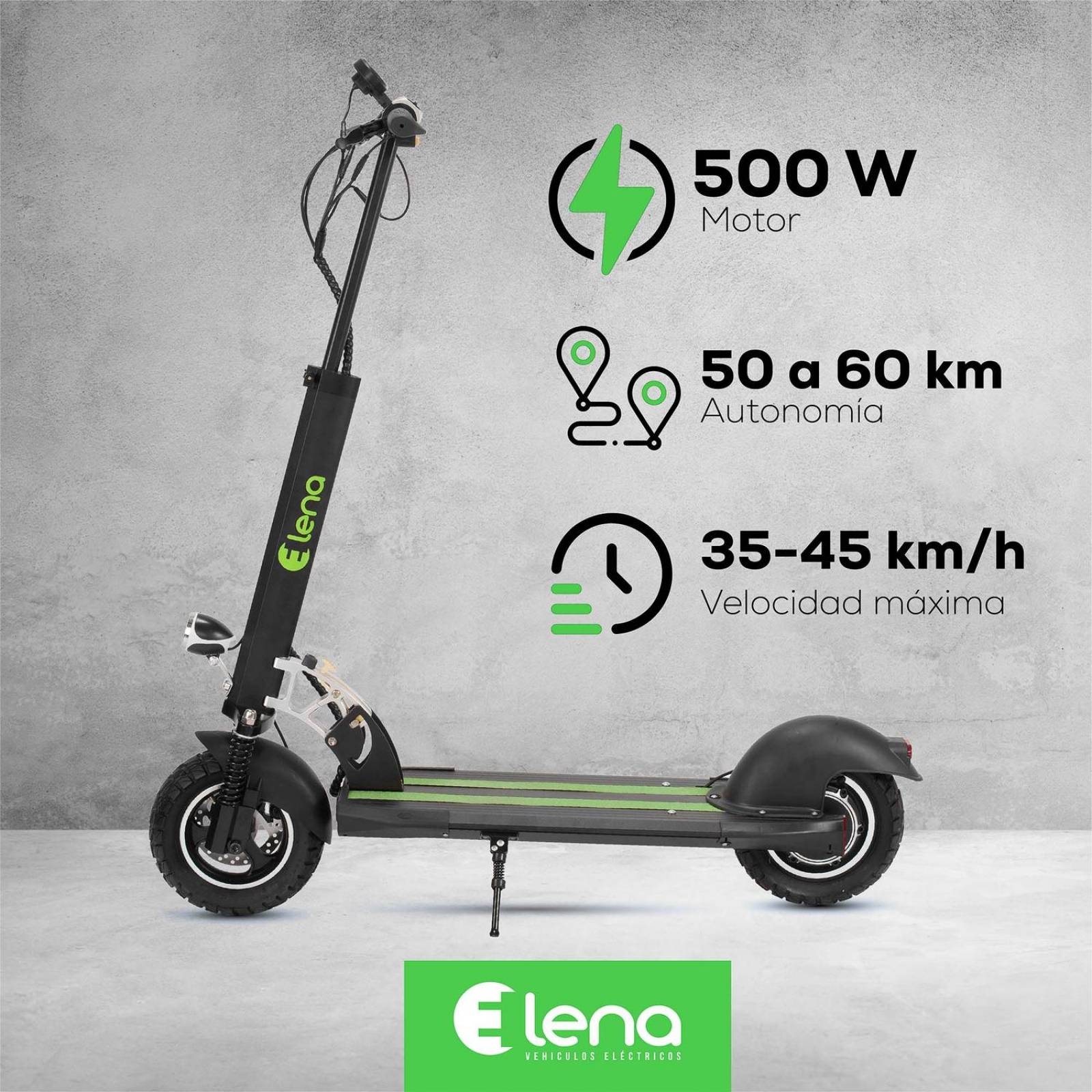 Scooter electrico R10 500W 14.5AH con suspension IPX4 