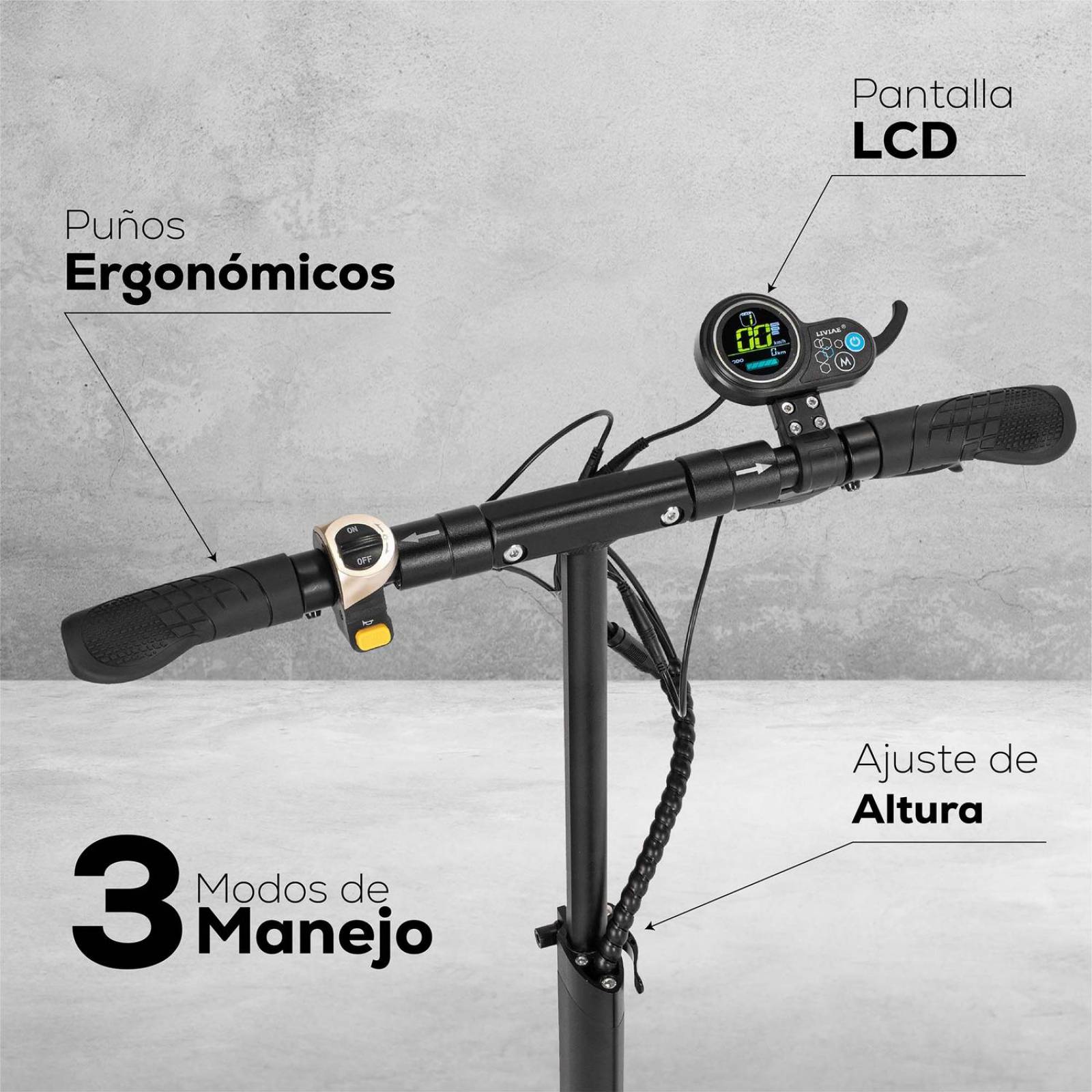 Scooter electrico R10 500W 14.5AH con suspension IPX4 