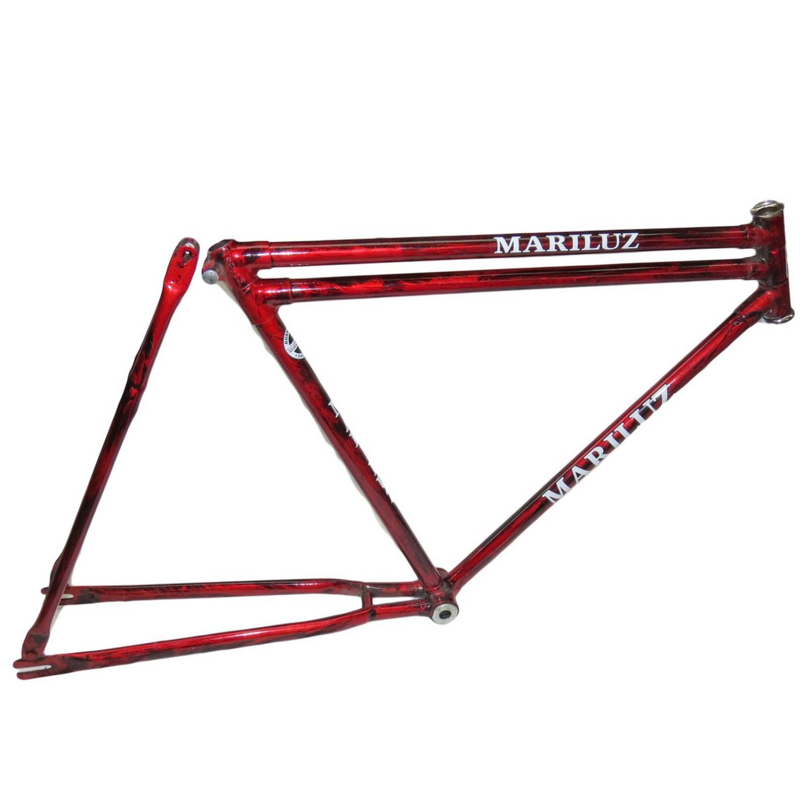 Cuadro para bicicleta R28 salpicado rojo std Ingles Mariluz 