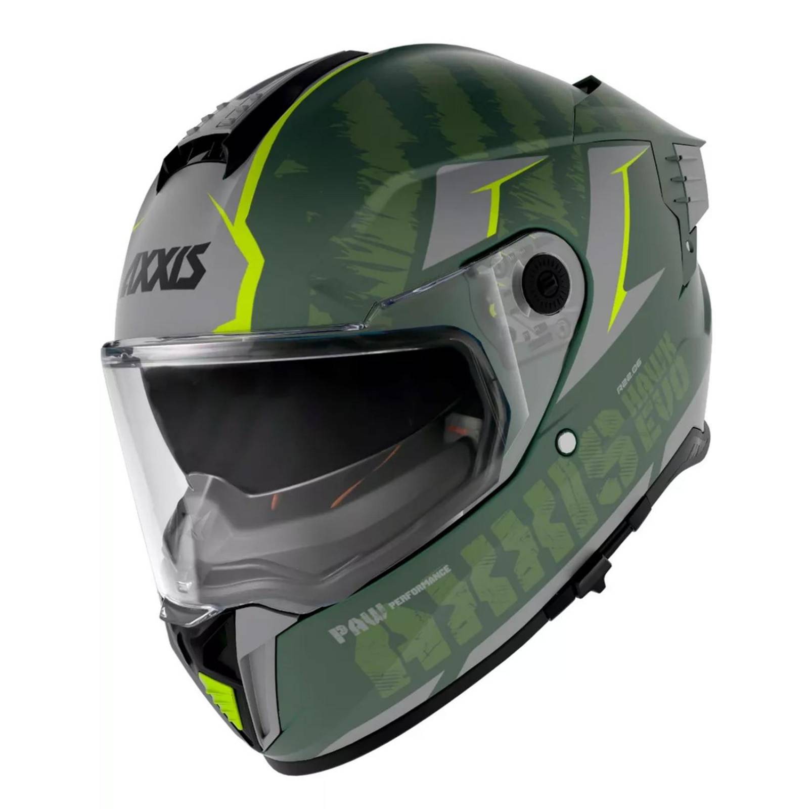 Casco para moto Verde Mate talla M Hawk Paw C6 Axxis 
