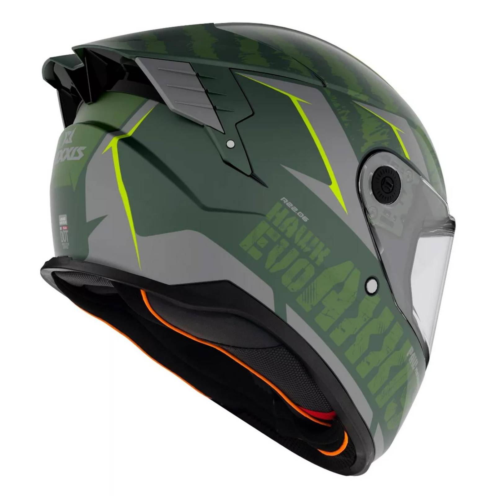 Casco para moto Verde Mate talla M Hawk Paw C6 Axxis 
