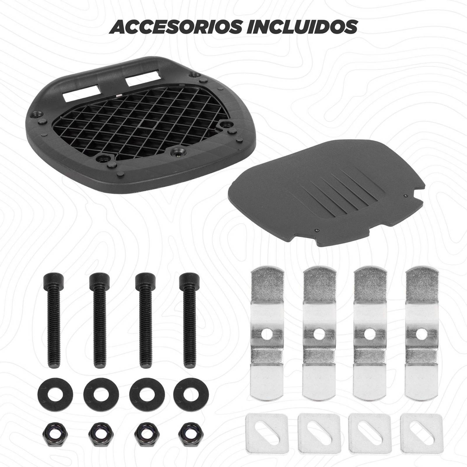 Caja portaequipaje para moto 56.5x40x31 Universal Kinlley 