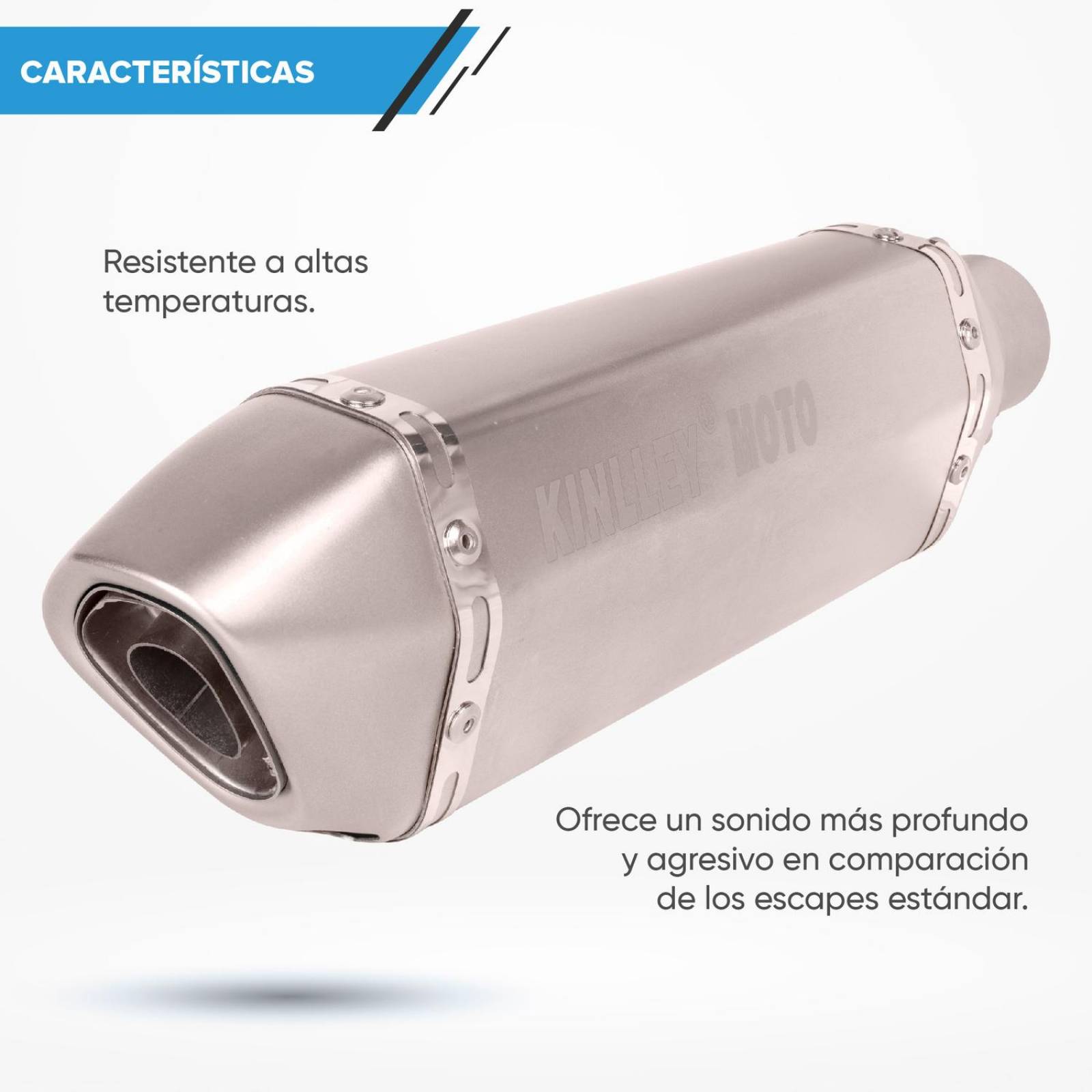 Escape deportivo para moto 35/51mm Universal Kinlley 