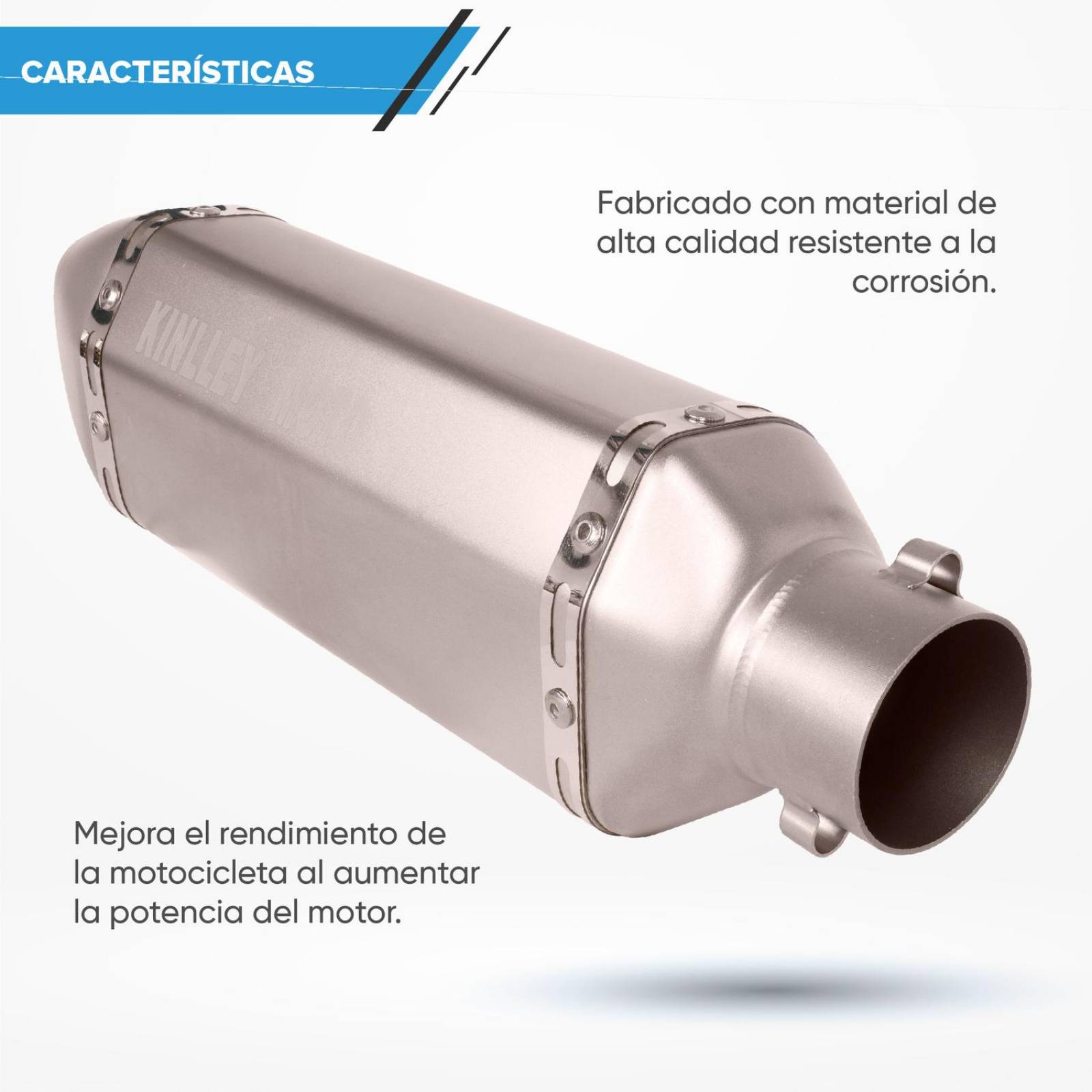 Escape deportivo para moto 35/51mm Universal Kinlley 