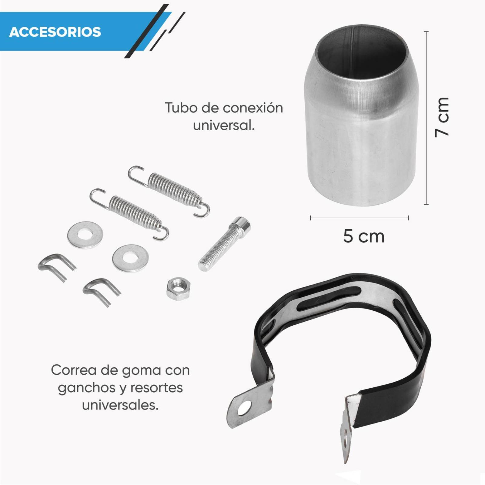 Escape deportivo para moto 35/51mm Universal Kinlley 