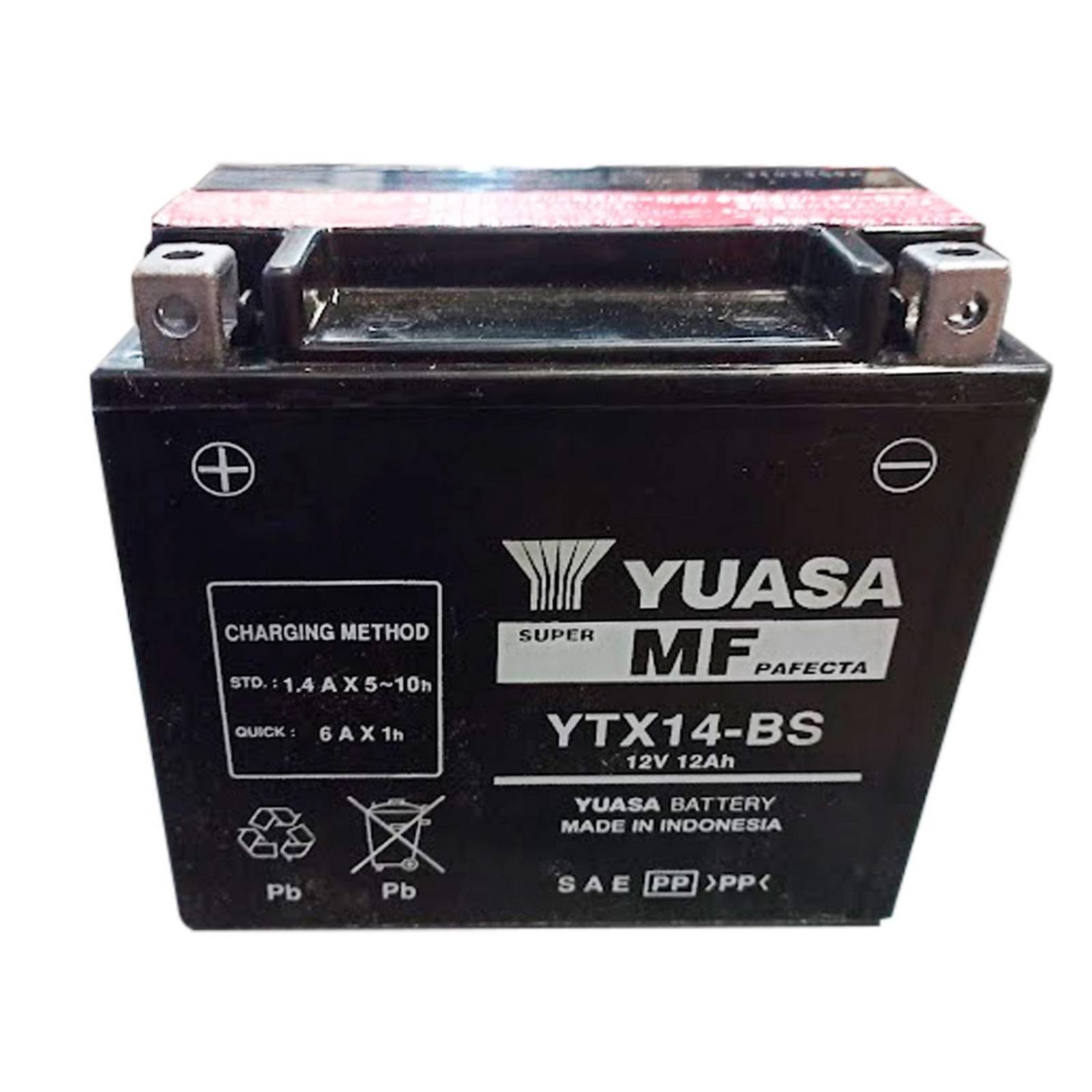 Batería de moto 12V 12AH YUASA - YB12C-A - Precio: 50,75