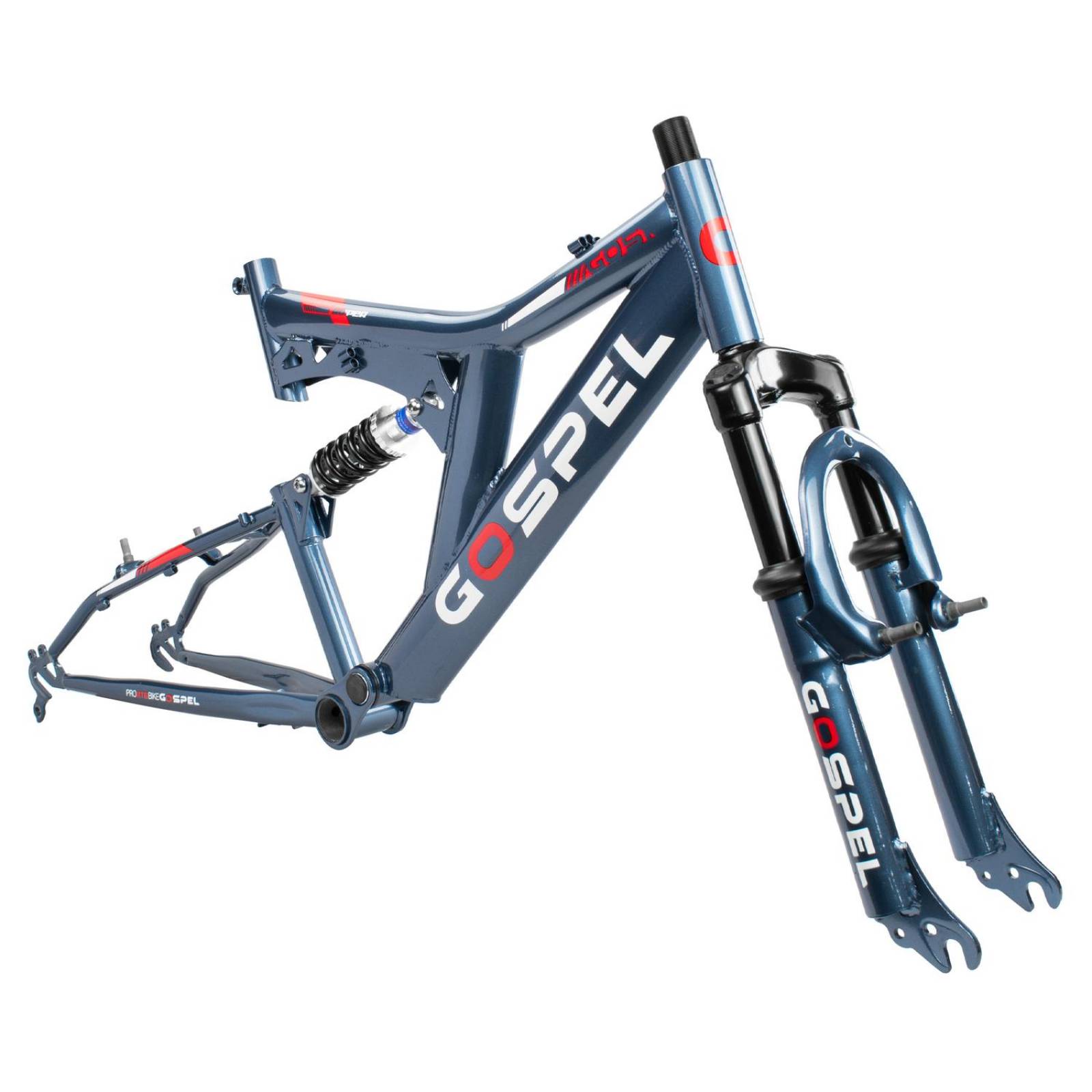 Cuadro para bicicleta R20 suspension azul Gillespie Gospel 