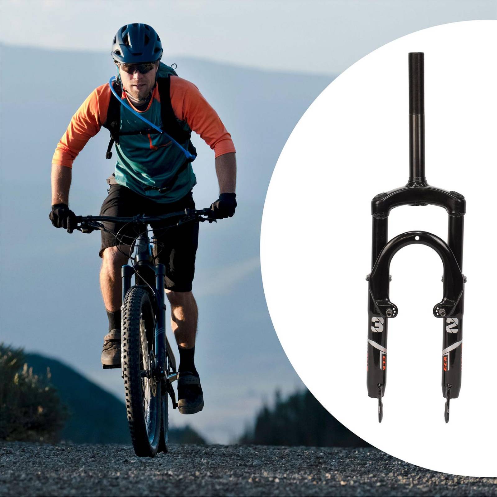 Tijera bicicleta R20 con rosca negra Suspension Mariluz 