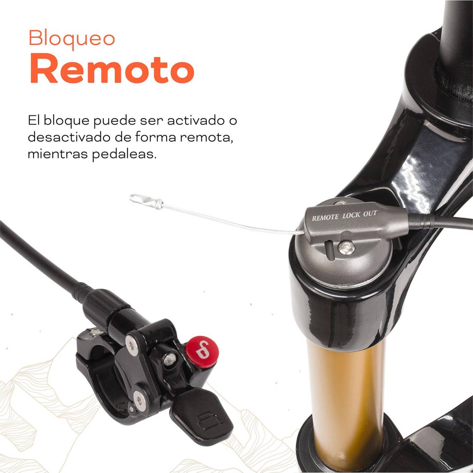 Tijera bicicleta R26 con bloqueo /rosca Suspension Mariluz 