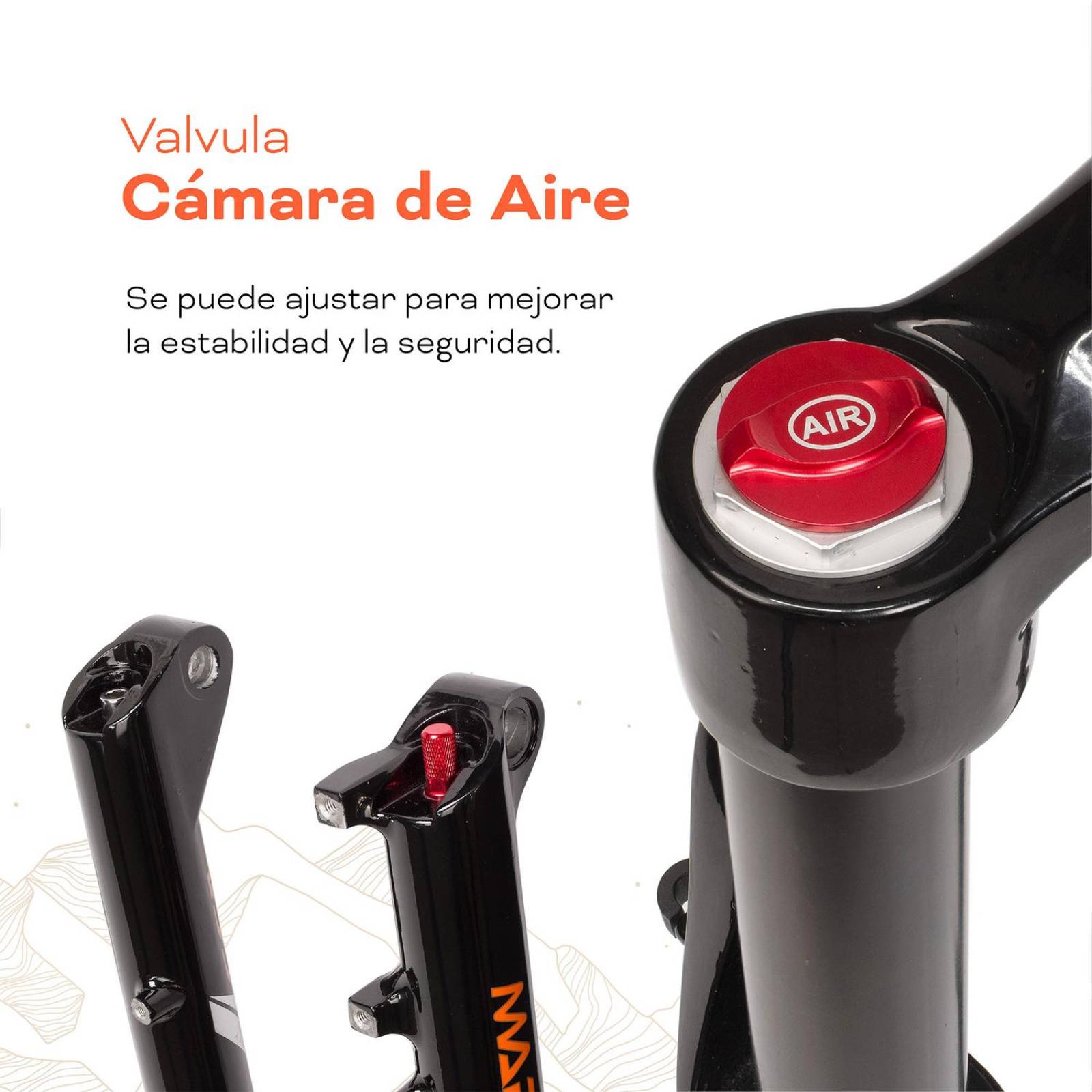 Tijera bicicleta R26 con bloqueo /rosca Suspension Mariluz 