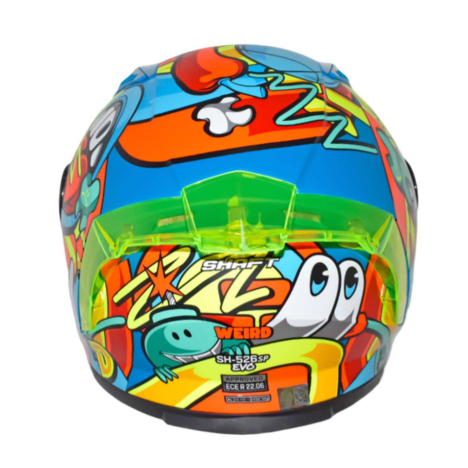 Casco para moto talla L Weird azul 526SP Shaft