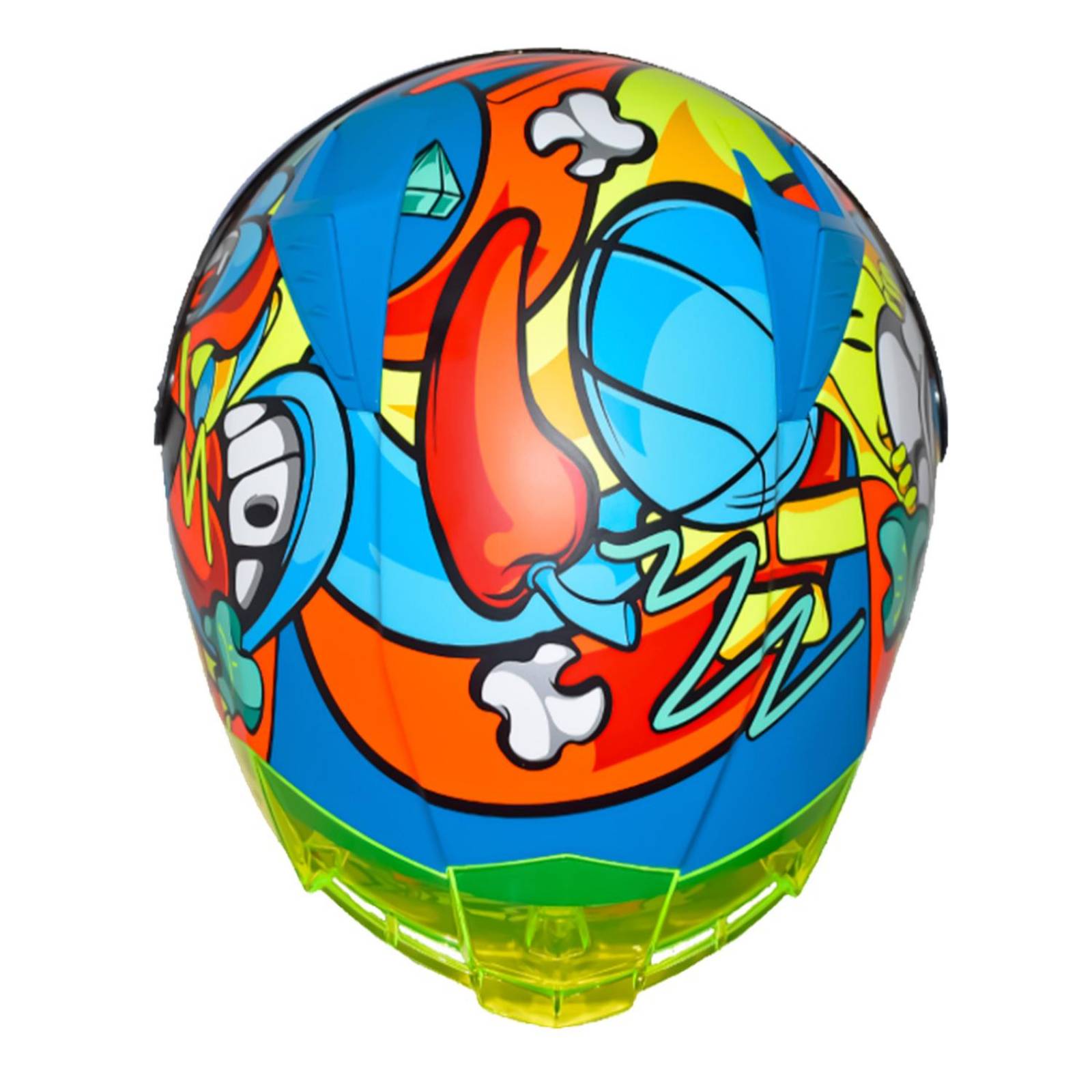 Casco para moto talla L Weird azul 526SP Shaft