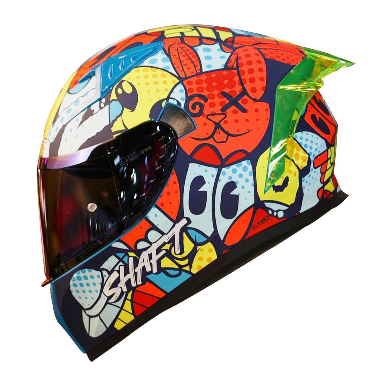 Casco para moto talla M Twist azul matte 526SP Shaft 