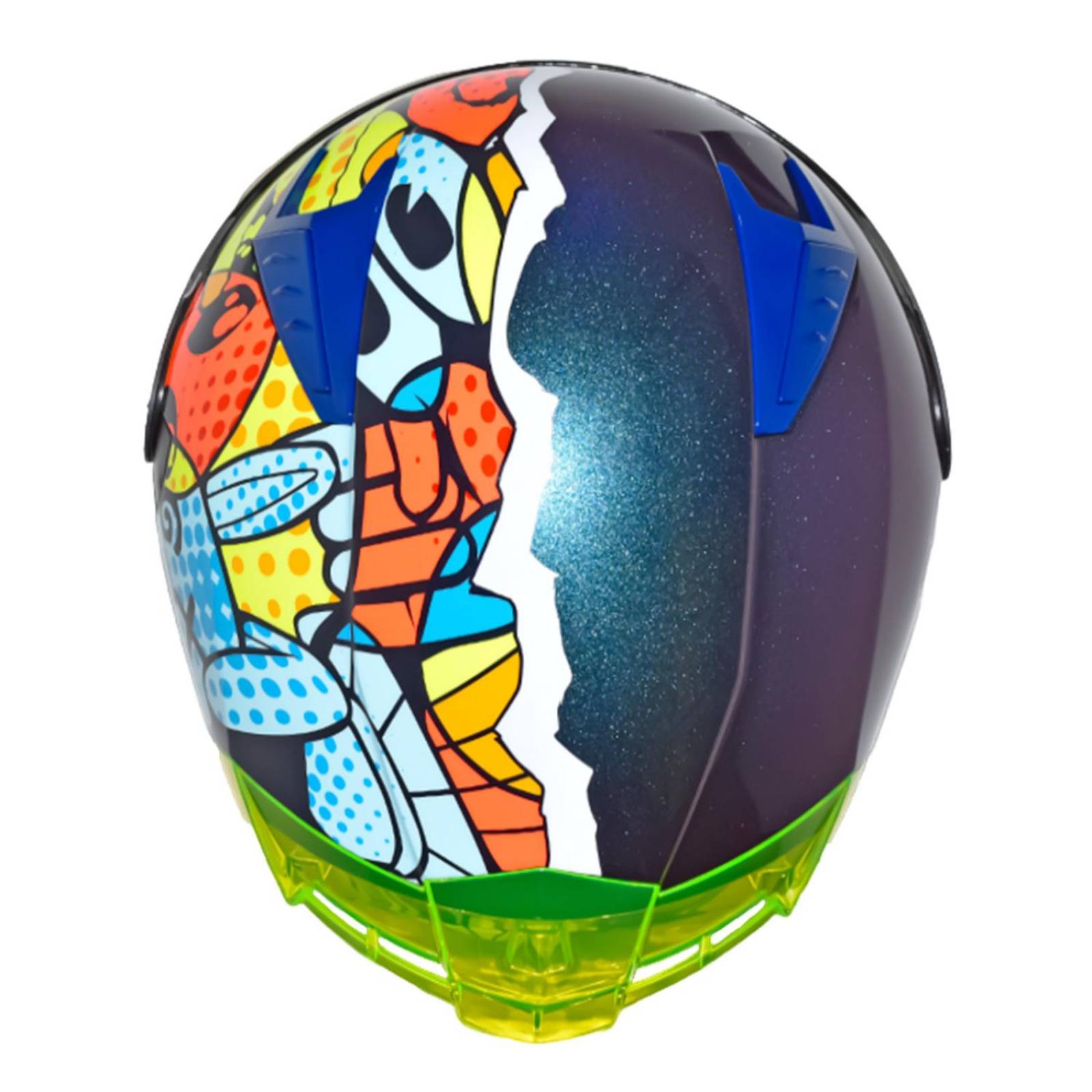 Casco para moto talla S Twist amarillo Neon 526SP Shaft