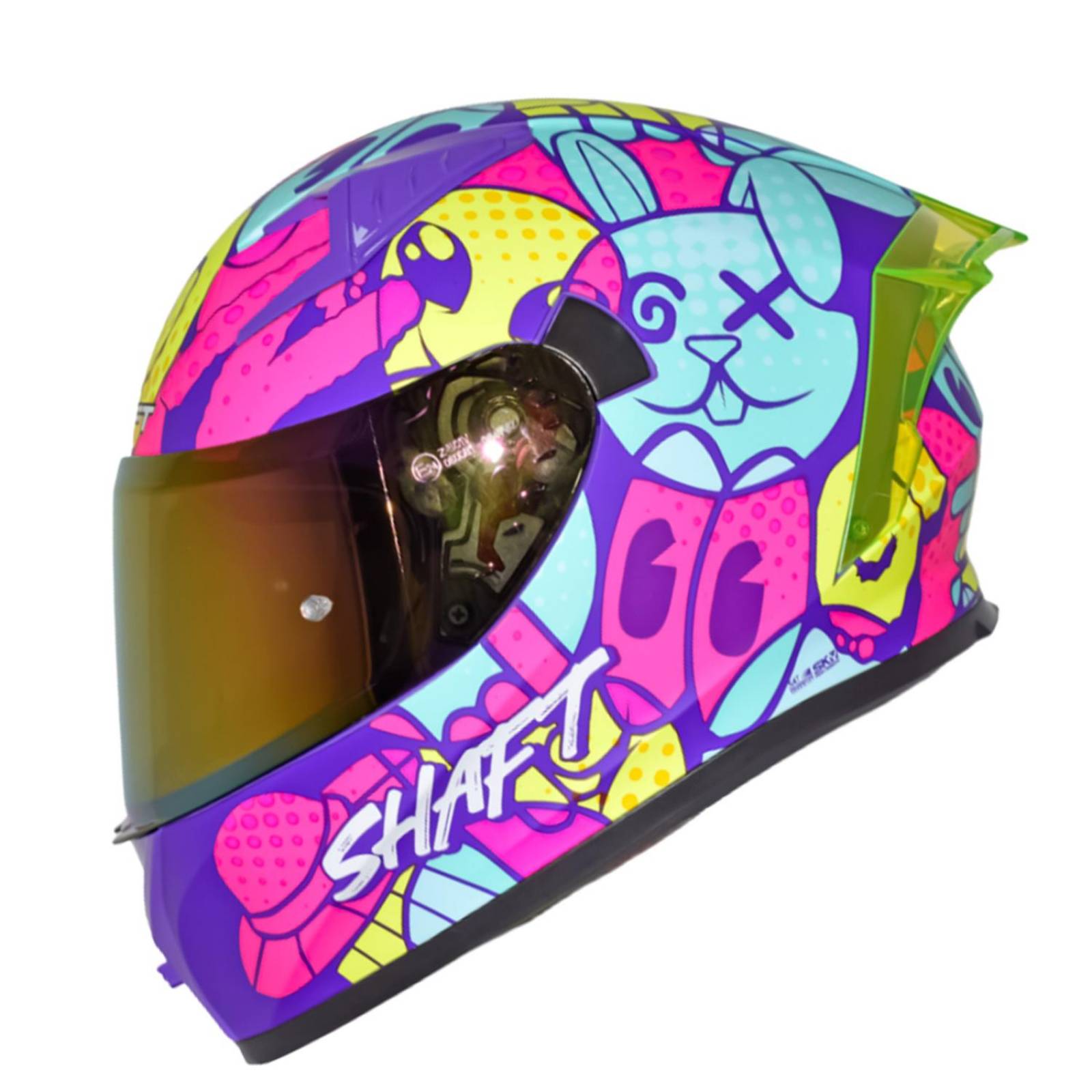 Casco para moto talla XL Twist Fuchsia matte 526SP Shaft 