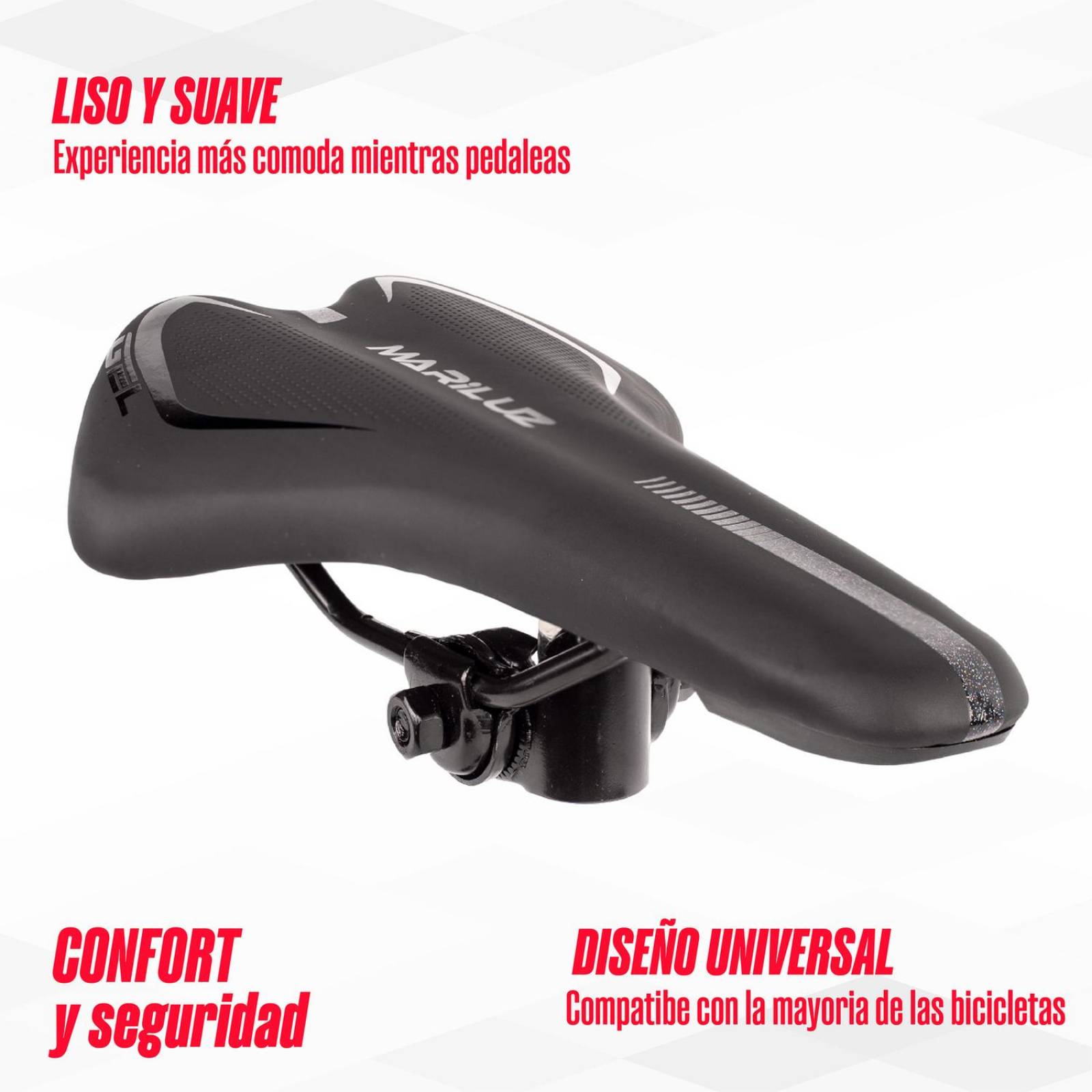 Asiento para bicicleta MTB negro WL-2035GEL Mariluz 