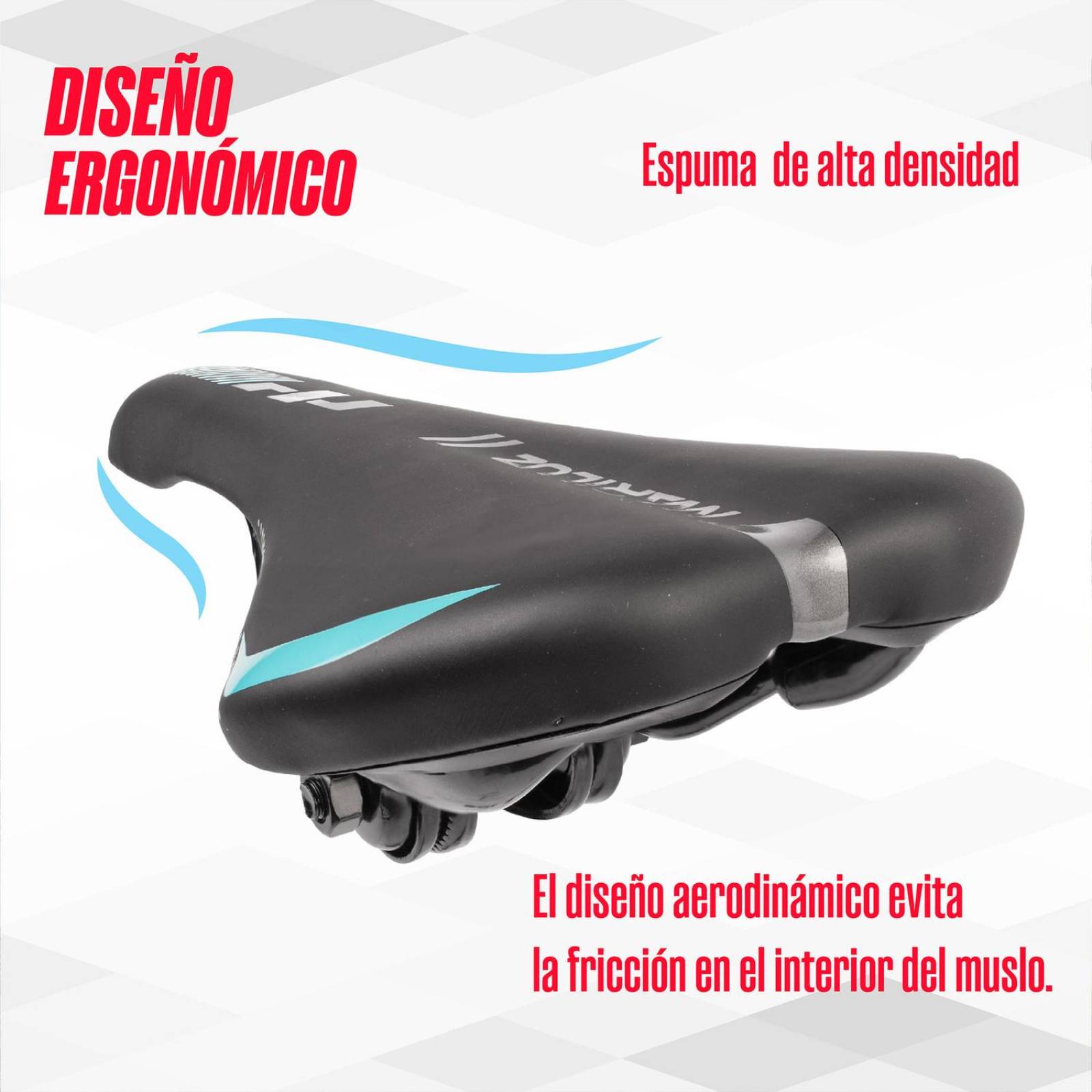 Asiento para bicicleta MTB negro verde WL-3129 Mariluz 