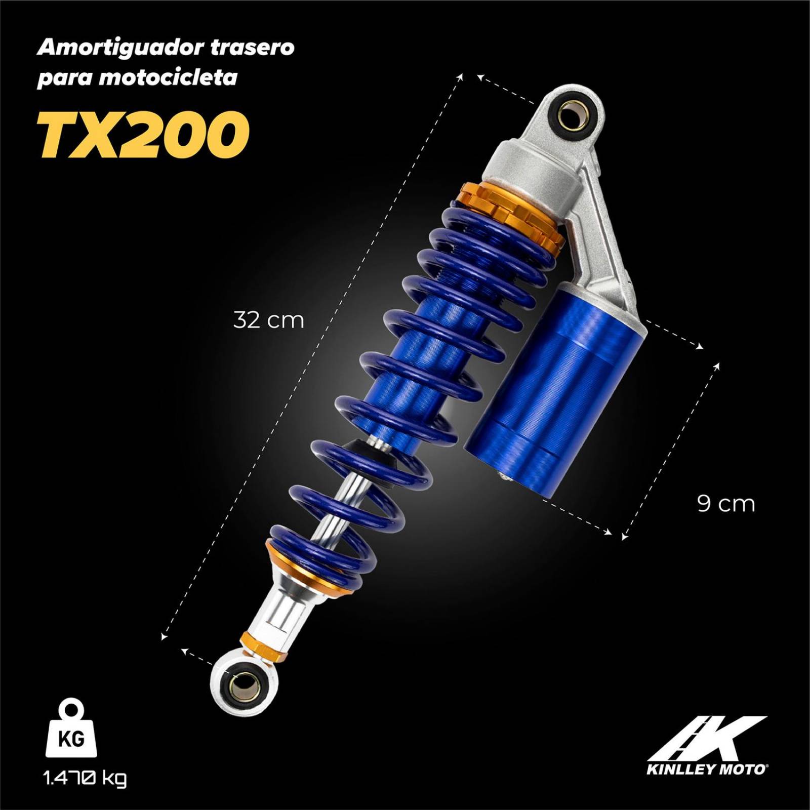 Amortiguador trasero para moto TX 200 Kinlley