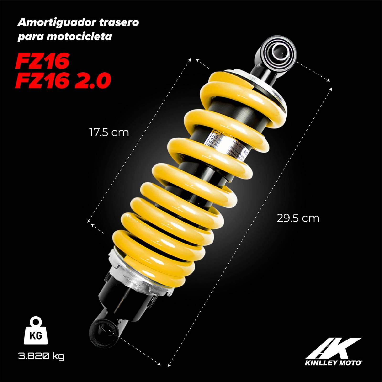 Amortiguador trasero para moto FZ16 FZ16 2.0 Kinlley