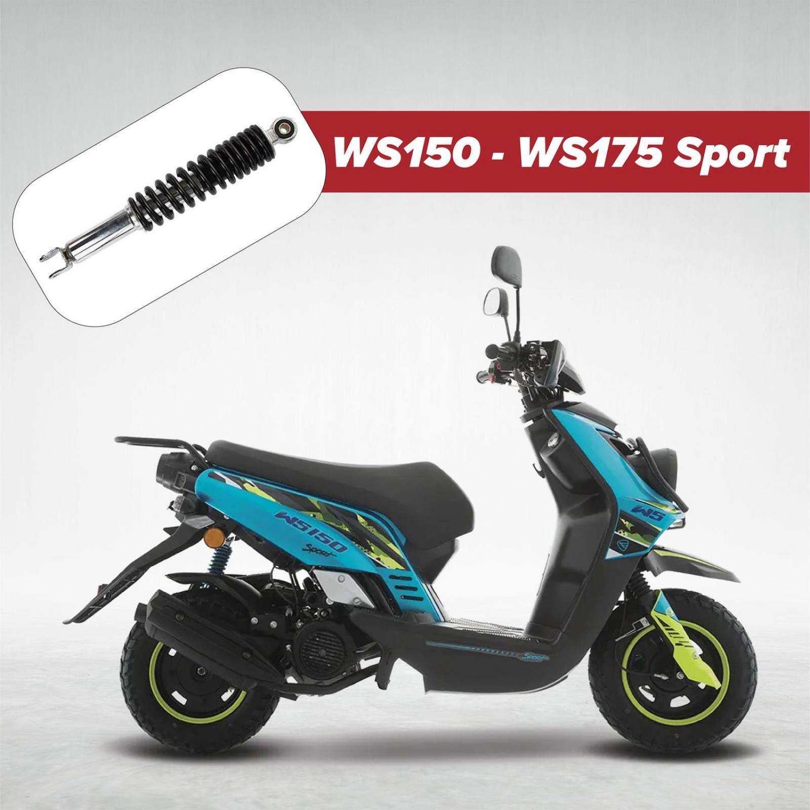 Amortiguador trasero para moto WS150 WS175 Sport Kinlley 