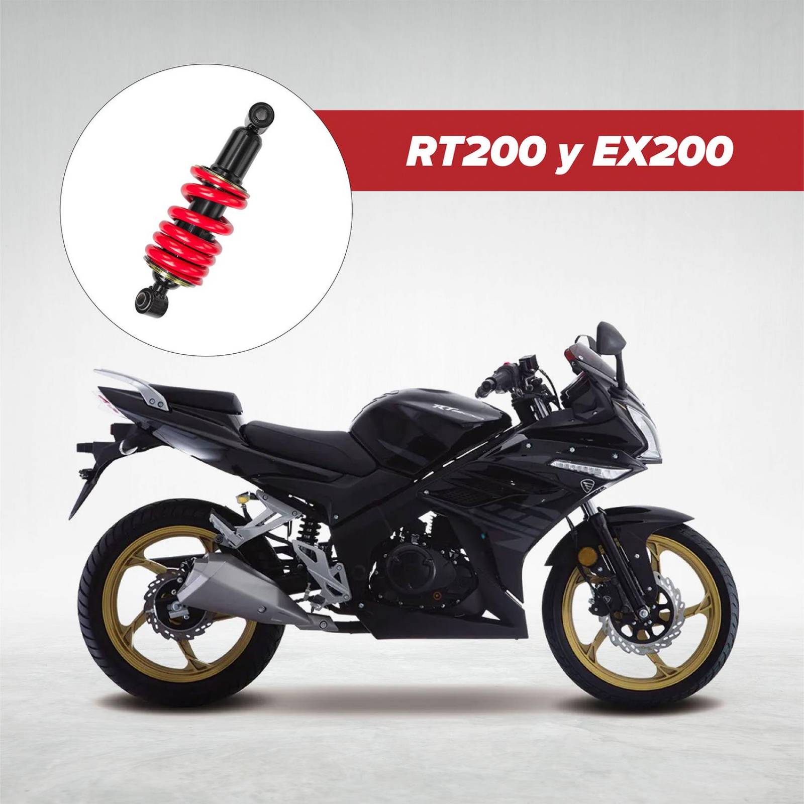 Amortiguador trasero para moto RT 200 EX 200 Kinlley 