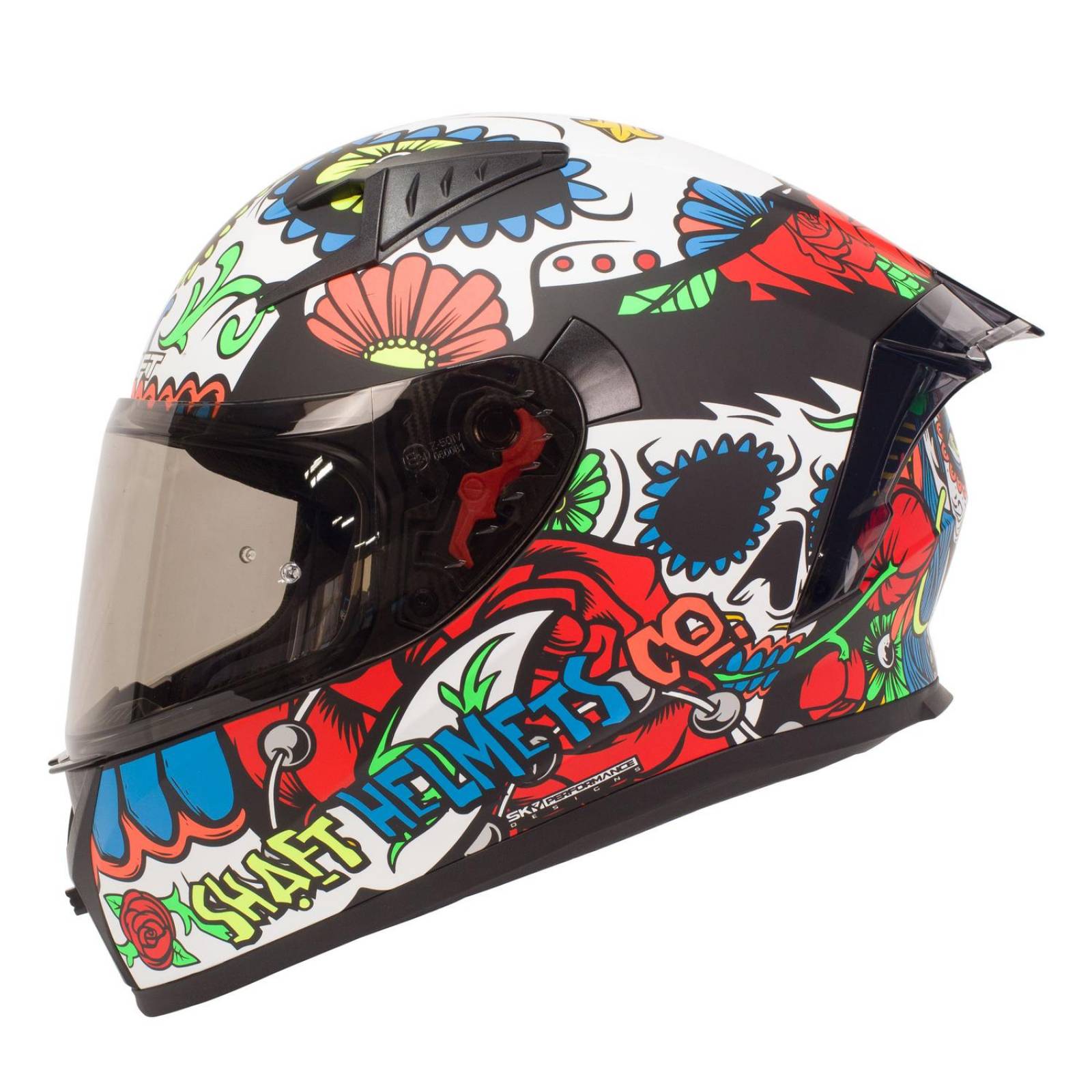 Casco Para Moto Talla XL Certificado Skull Negro Matte Shaft 