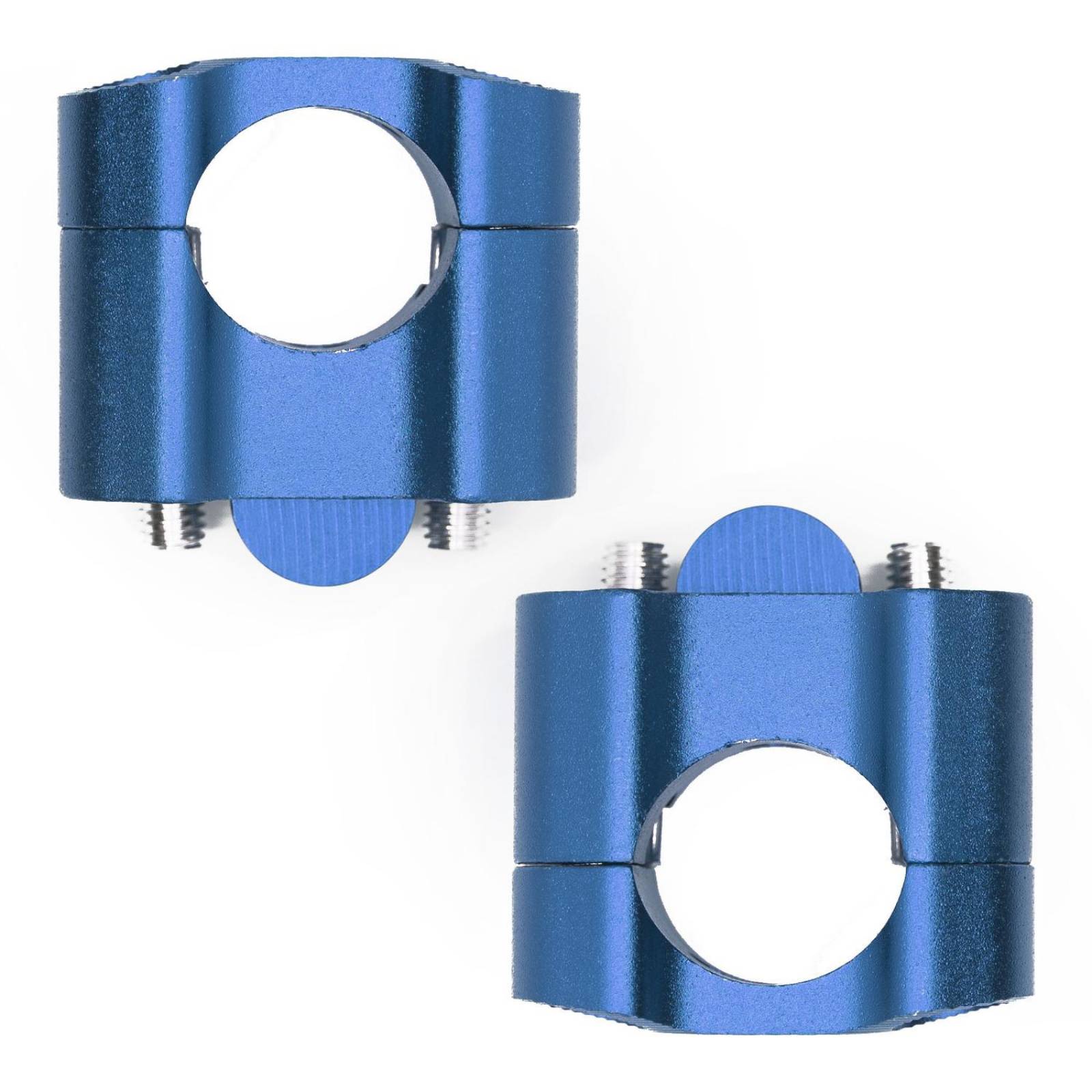 Bases Adaptadores De Manubrio Para Moto Universal Azul .