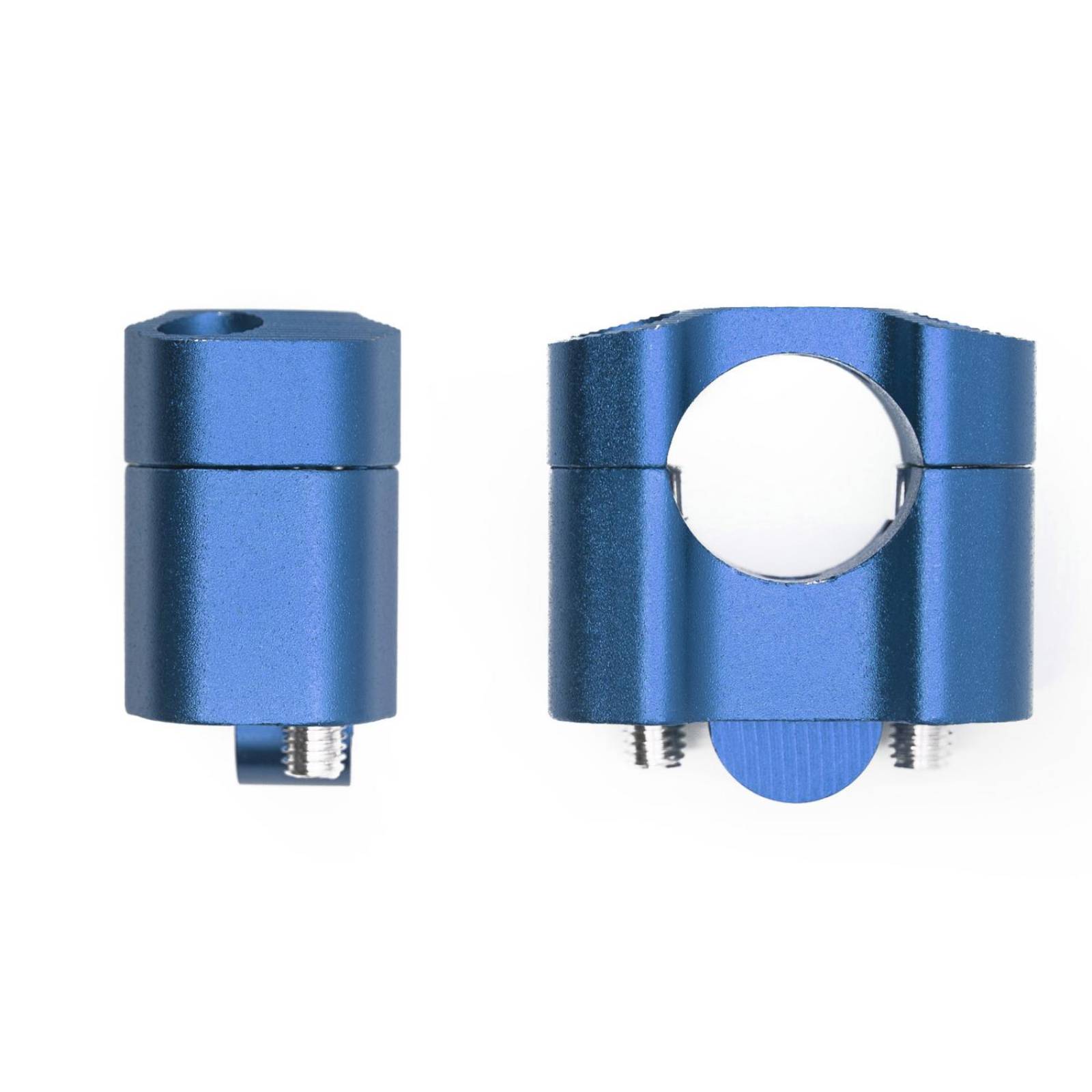 Bases Adaptadores De Manubrio Para Moto Universal Azul .